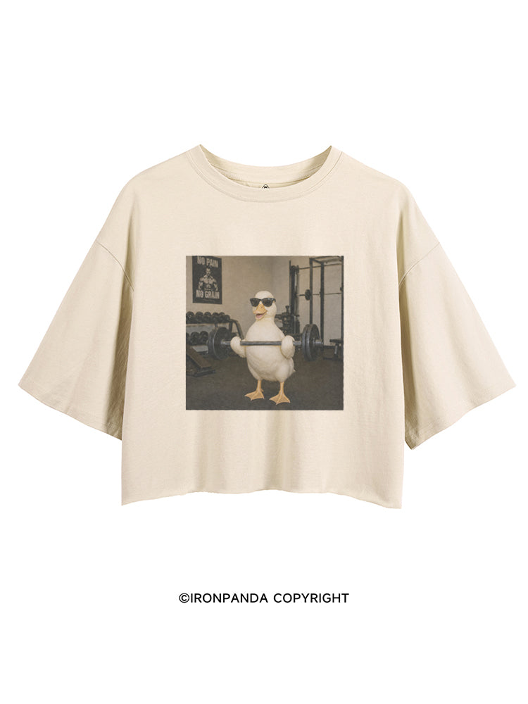 GYM BADDIE DUCK CROP TOPS