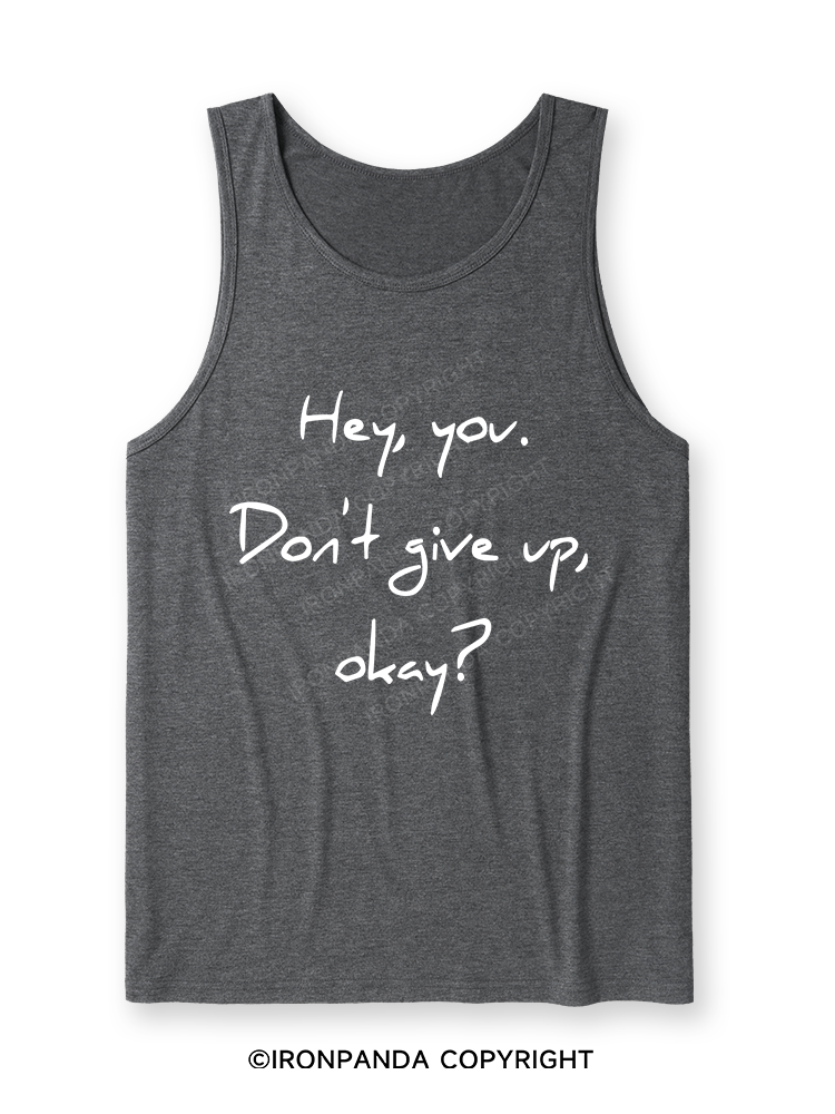 hey you don't give up Ultra Soft Heather Tank