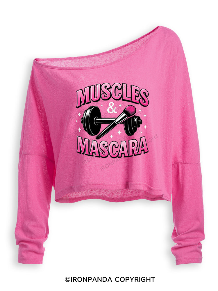 Muscles & Mascara Off Shoulder Long Sleeve Crop Top