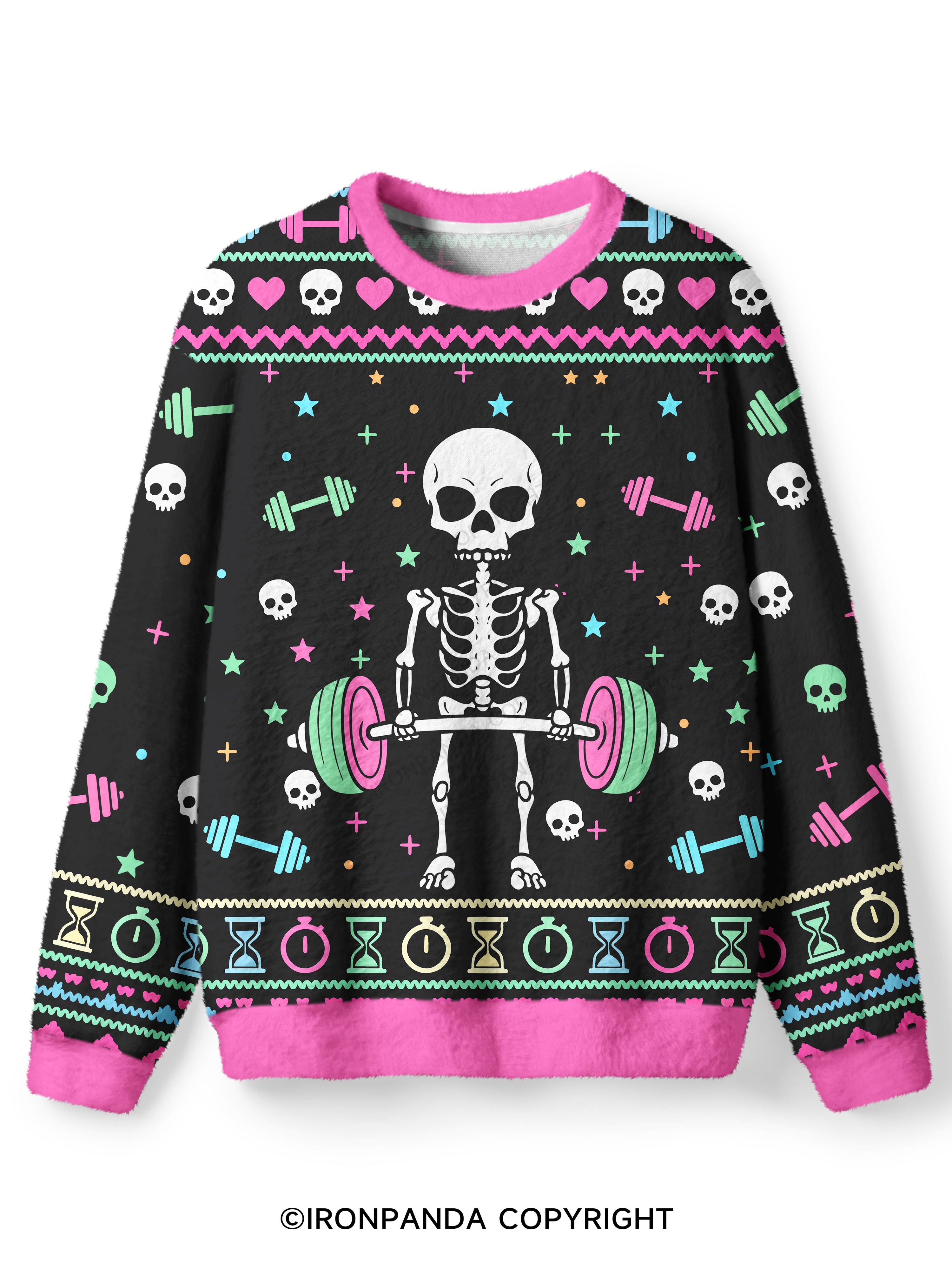 Deadlift Squad Ugly Fuzzy Fleece Sweater