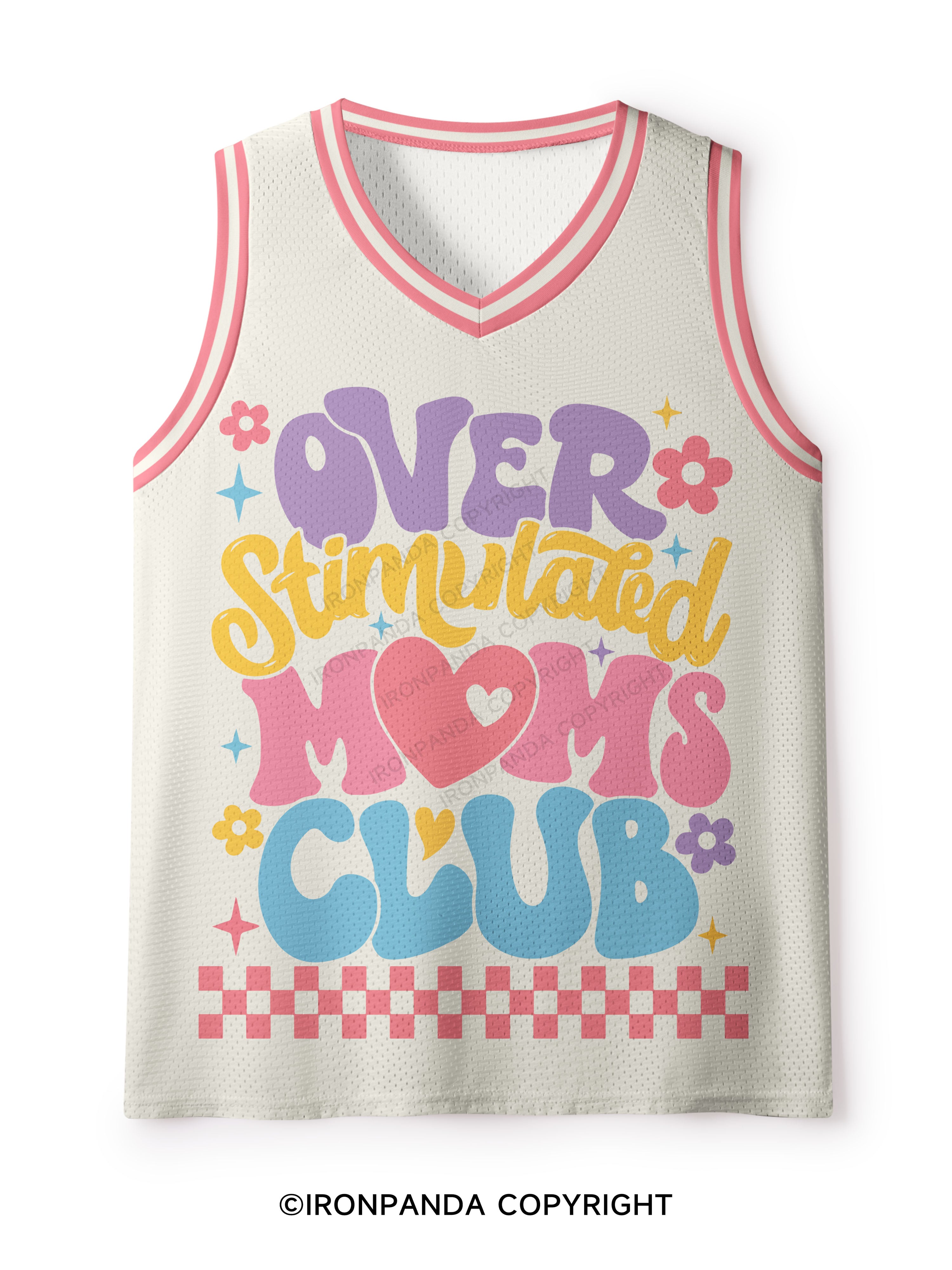 OVER STIMULATED MOMS CLUB GYM Mesh Tank Top