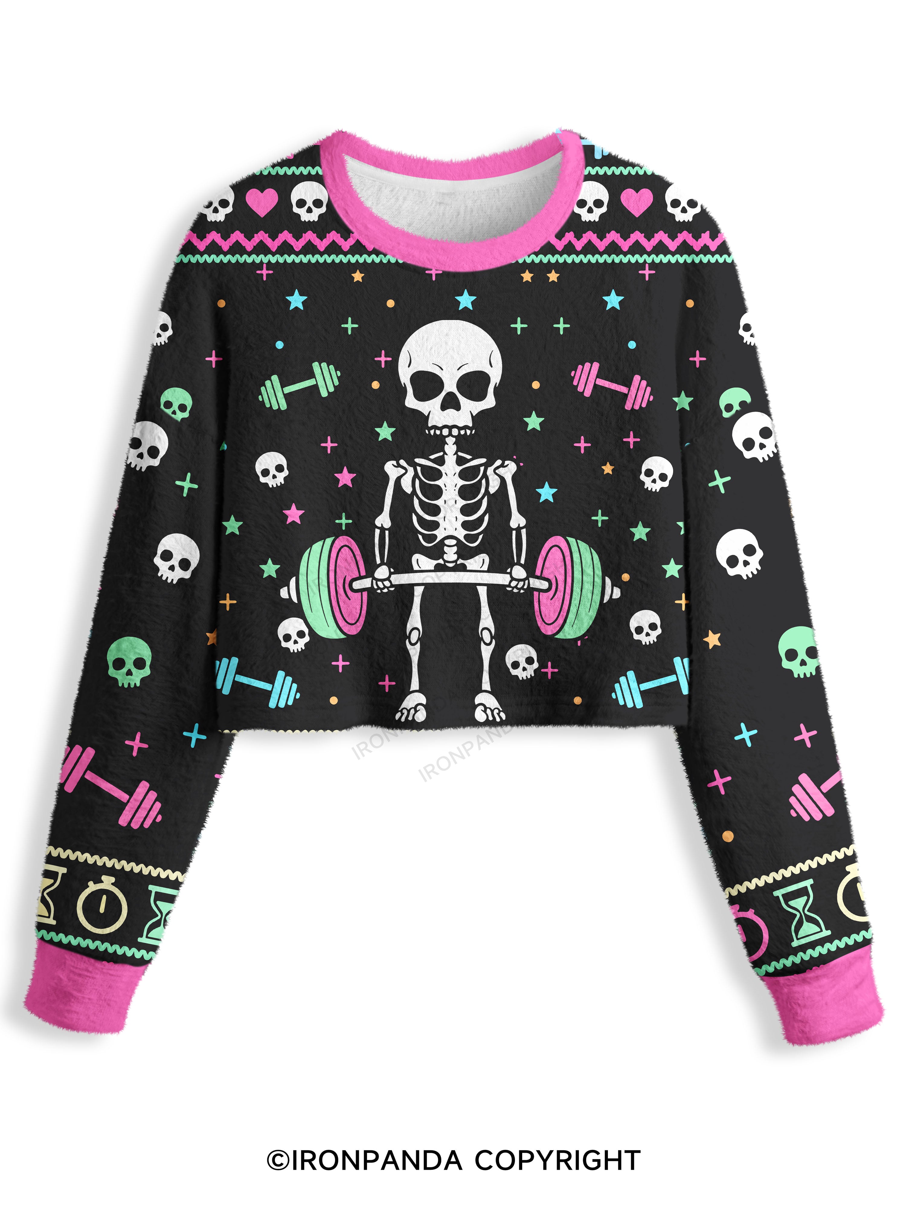 Deadlift Squad Crop Ugly Sweater