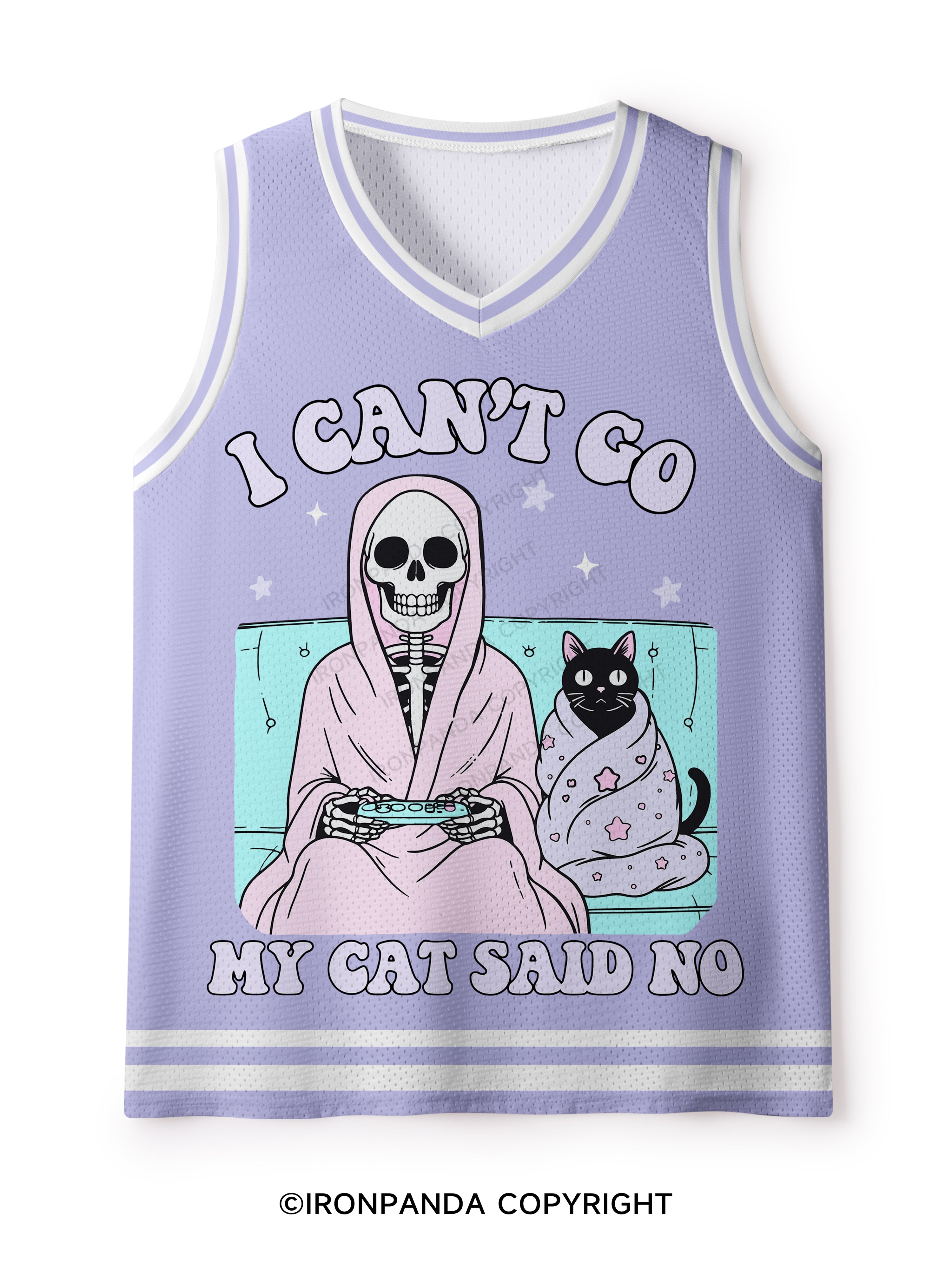 I CAN'T GO MY CAT SAID NO Mesh Tank Top