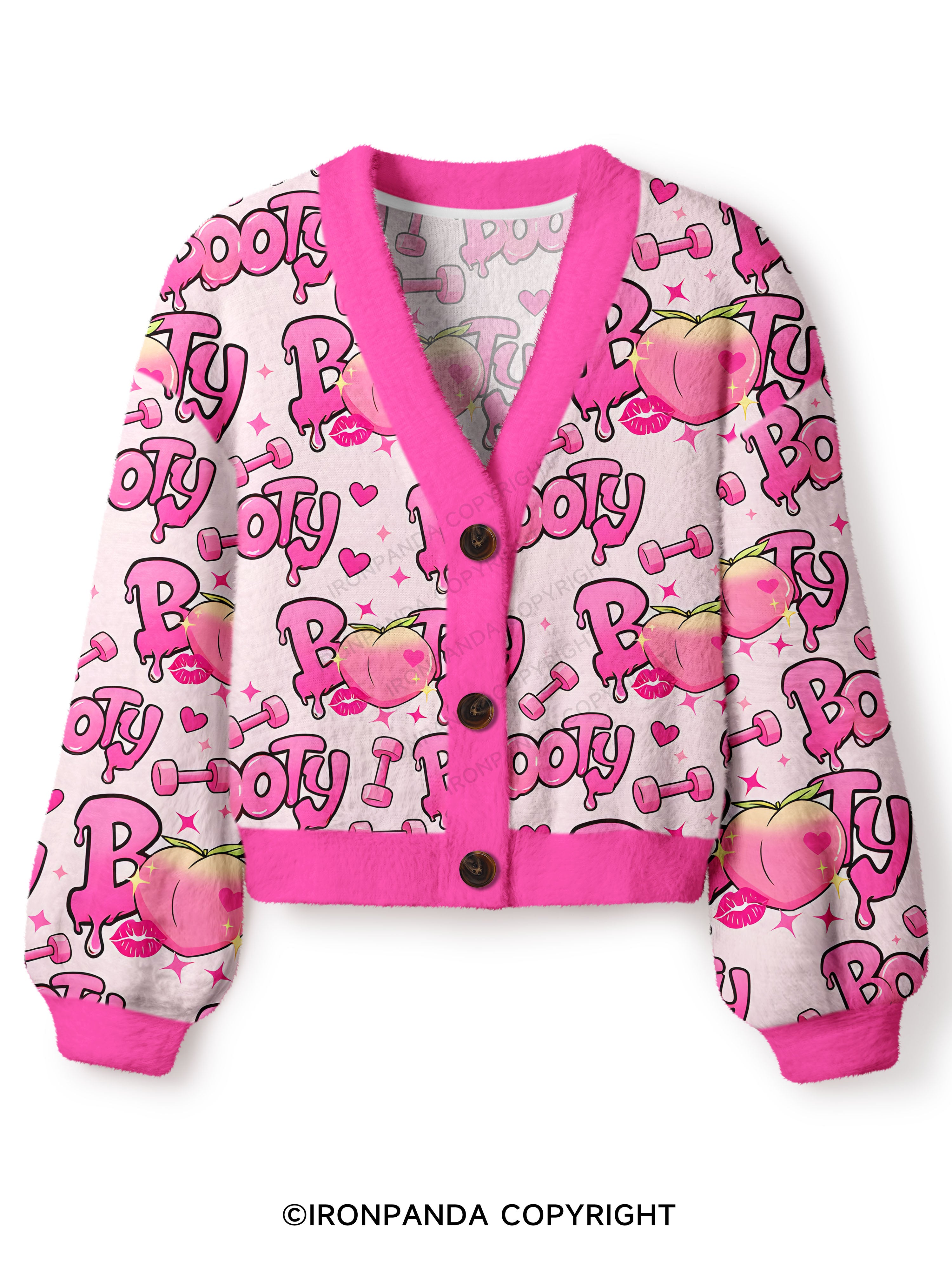 booty barbell Crop Ugly Cardigan Sweater