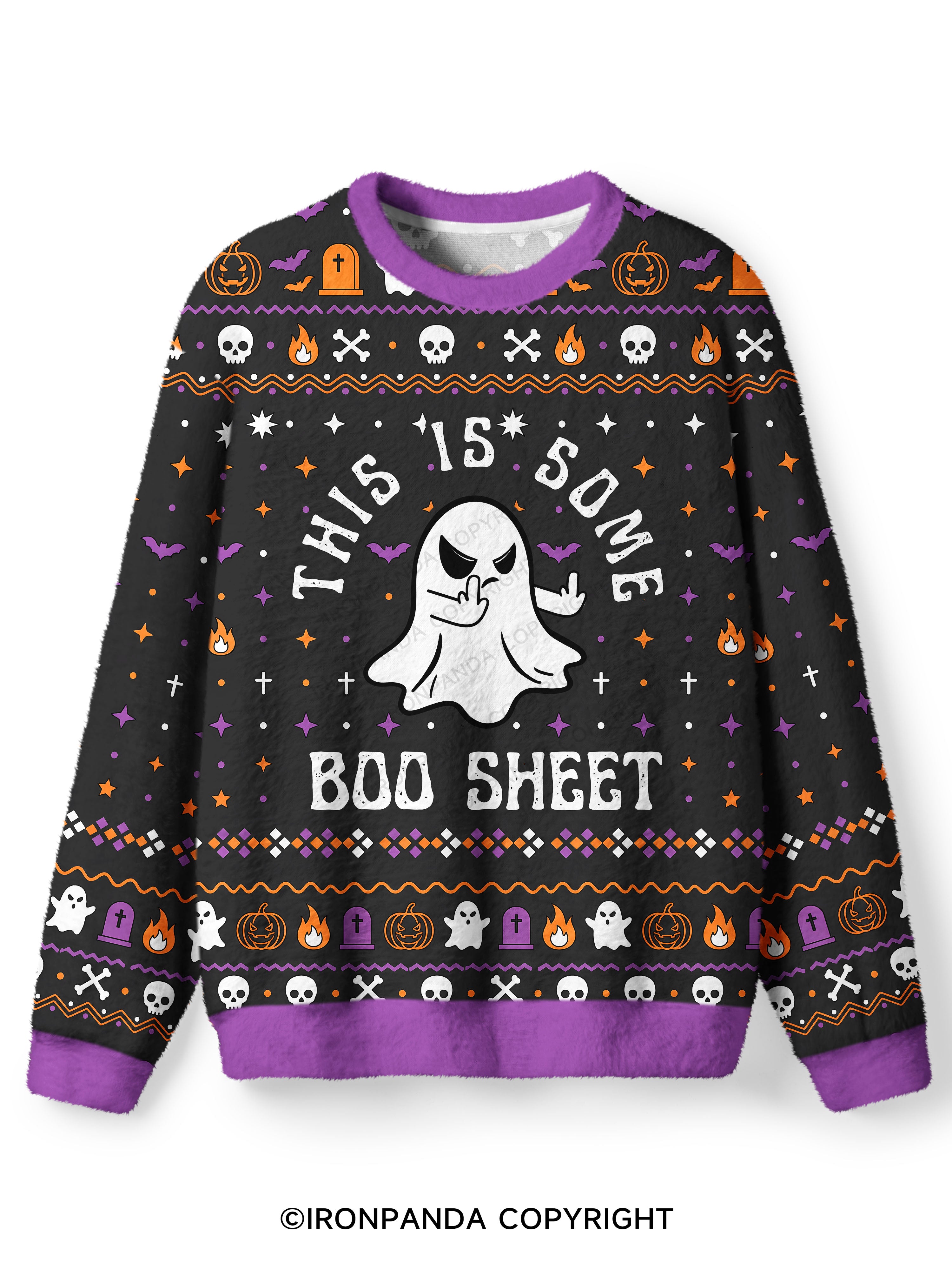 this is some boo sheet Ugly Fuzzy Fleece Sweater