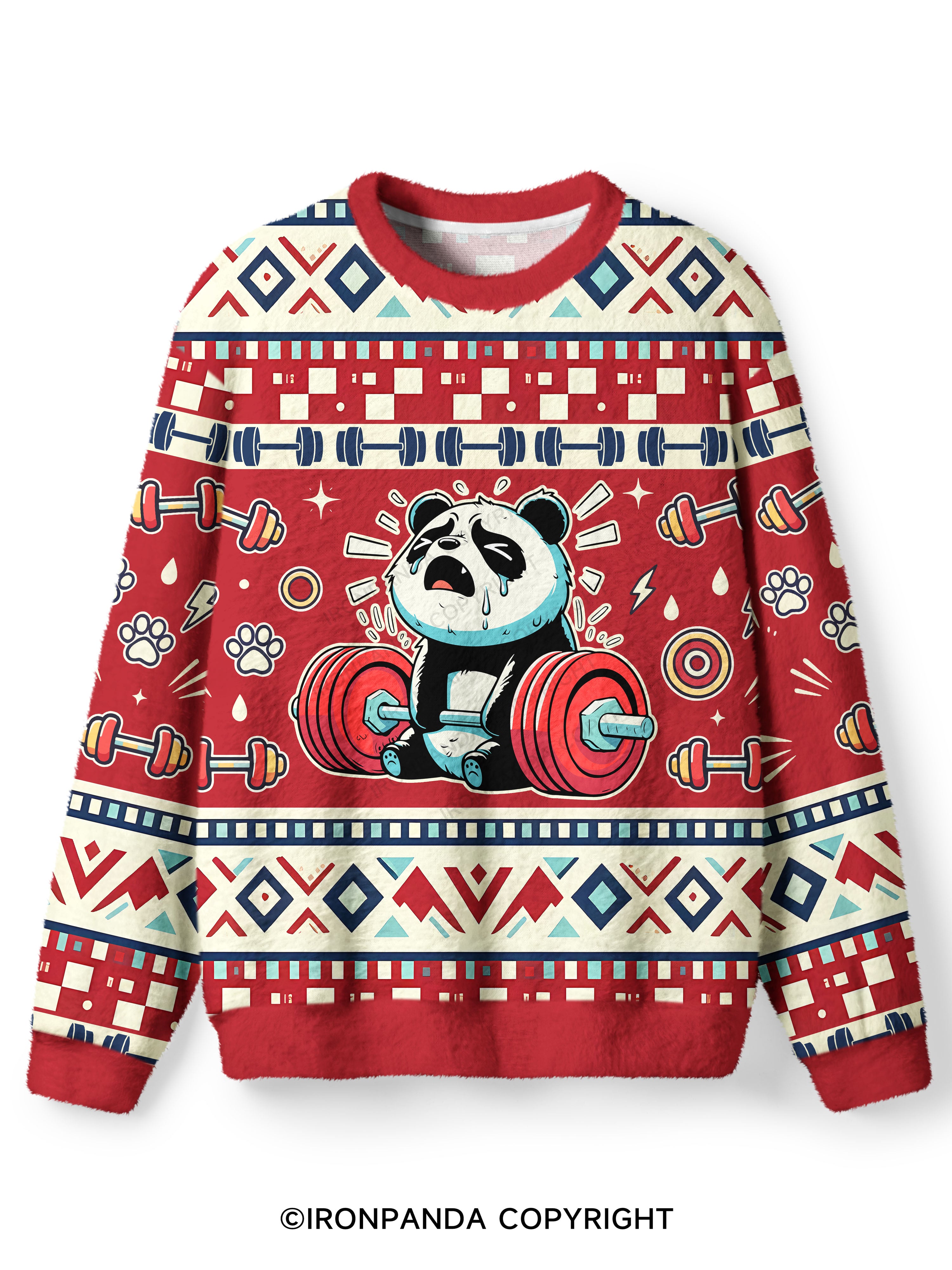 don't fart panda Ugly Fuzzy Fleece Sweater