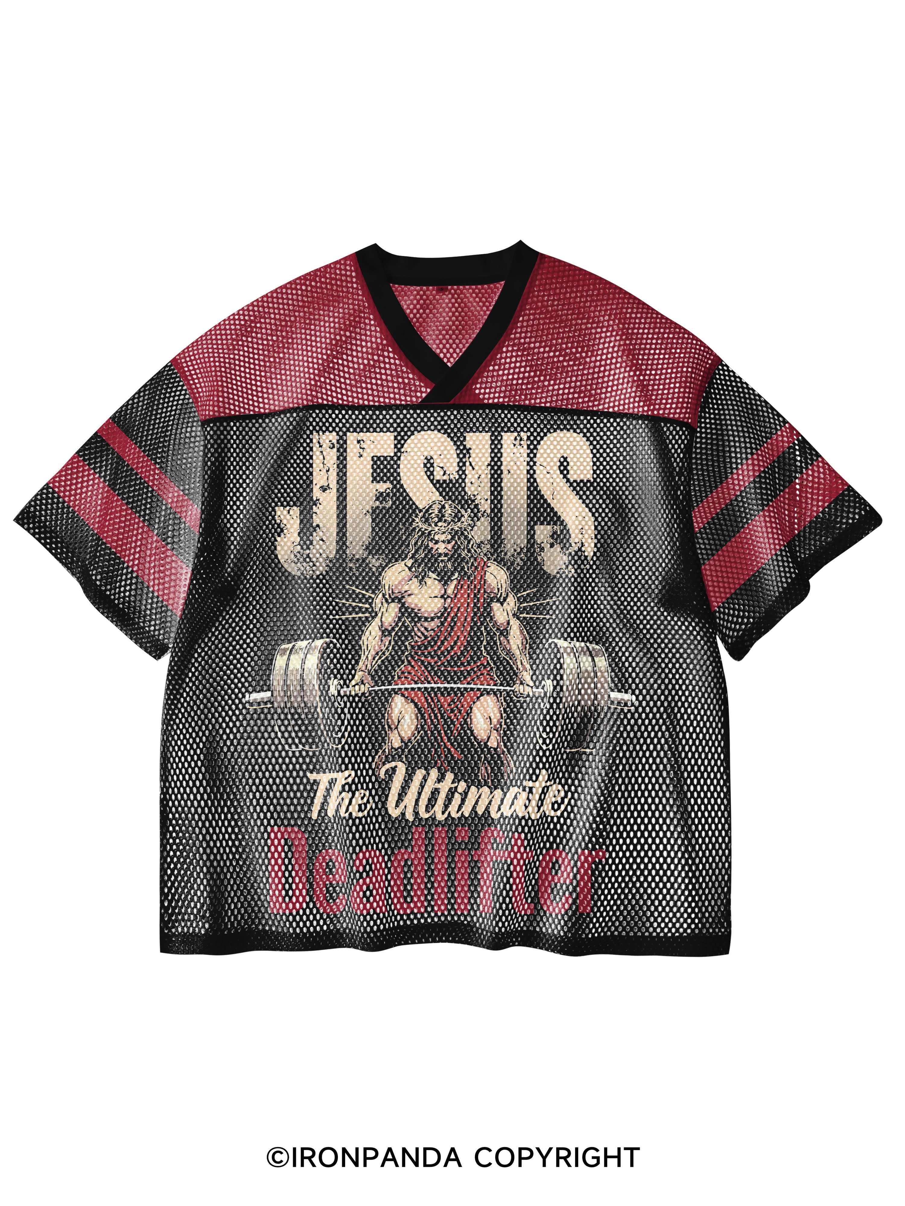 The Ultimate Deadlifter V-Neck Open Hole Mesh Top