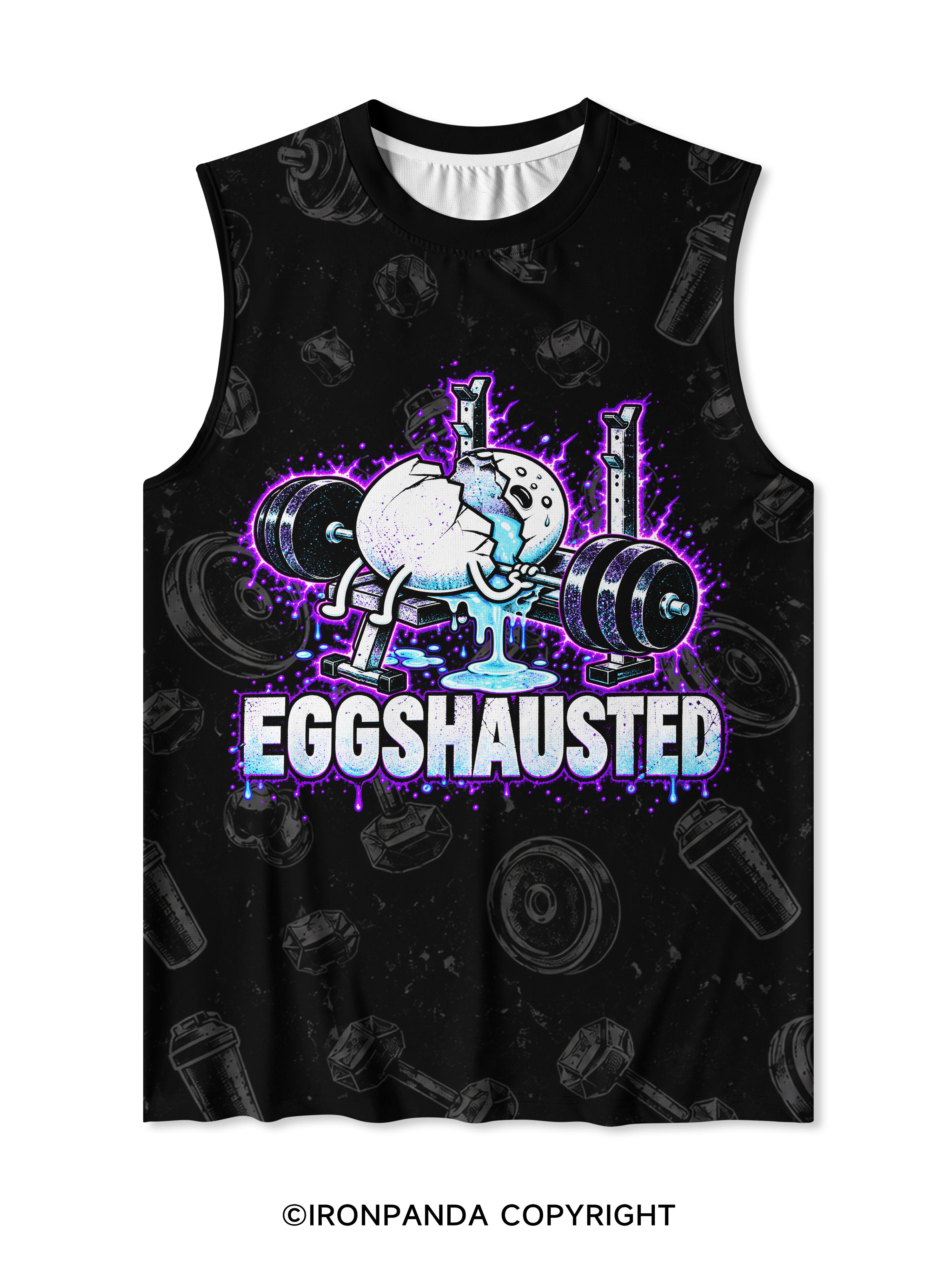 EGGSHAUSTED Quick-Dry Mesh Tank