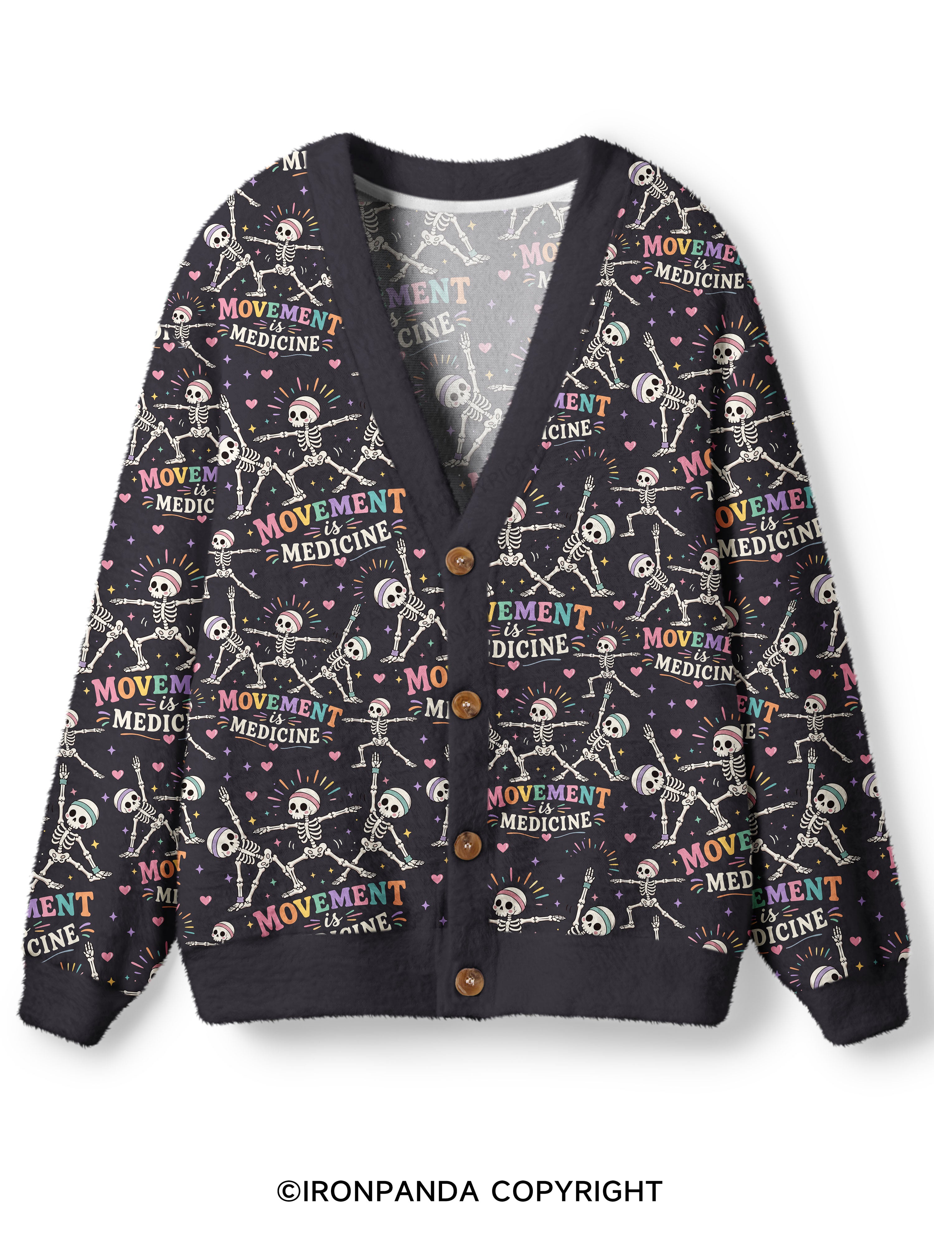 Movement Is Medicine Ugly Cardigan Sweater