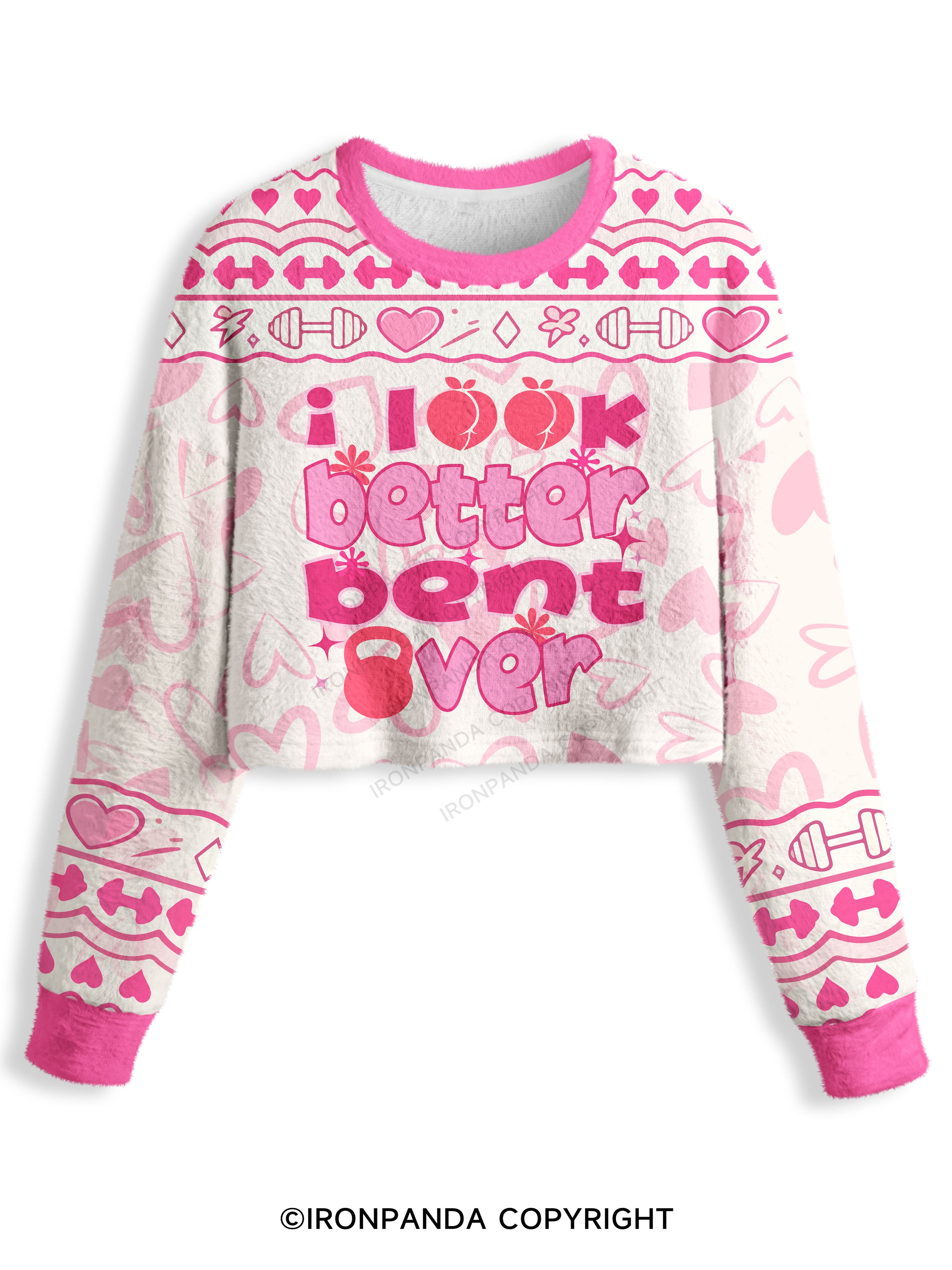 I LOOK BETTER BENT OVER GYM Crop Ugly Sweater