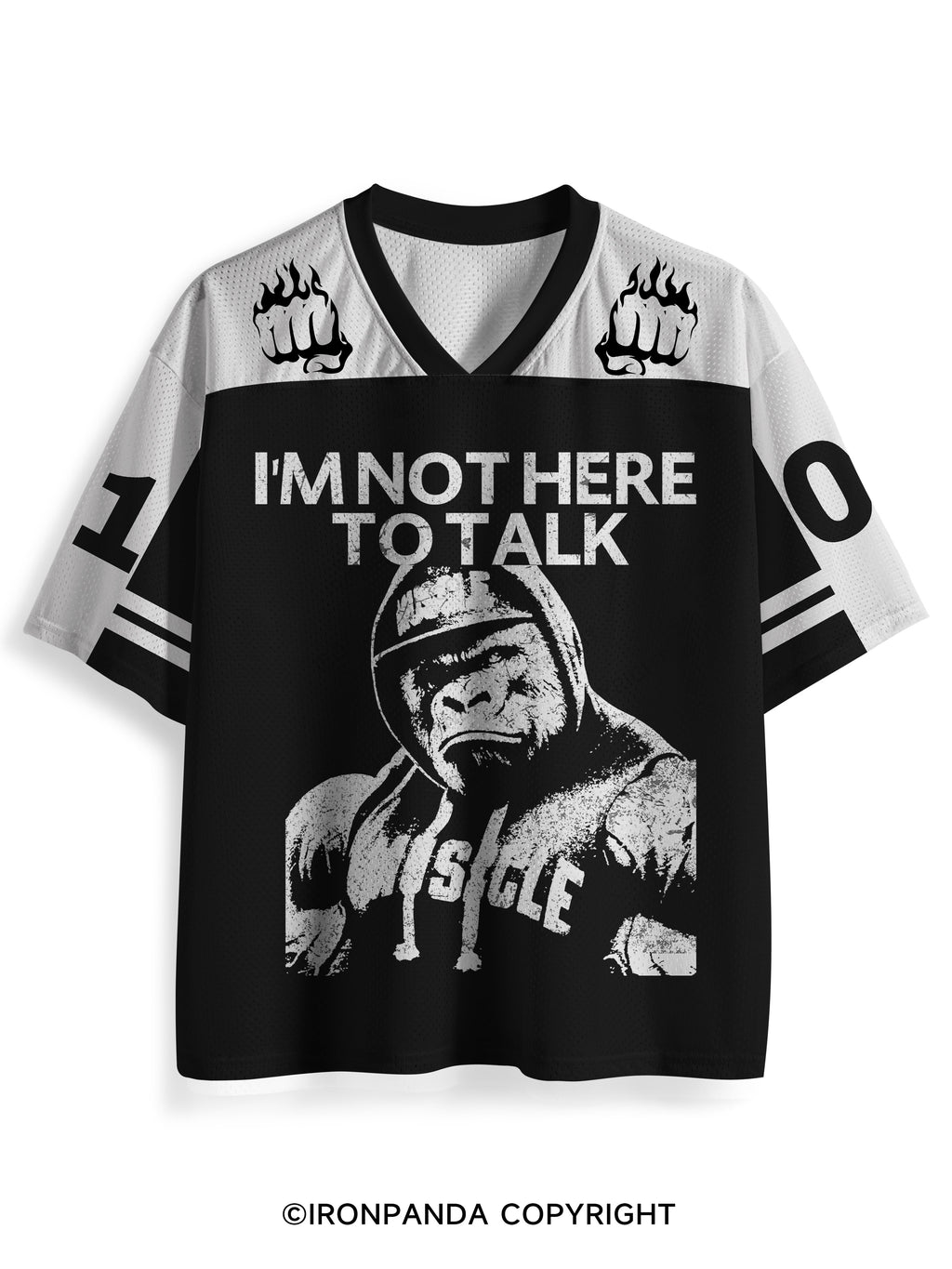 I'M NOT HERE TO TALK GORILLA Mesh Jersey