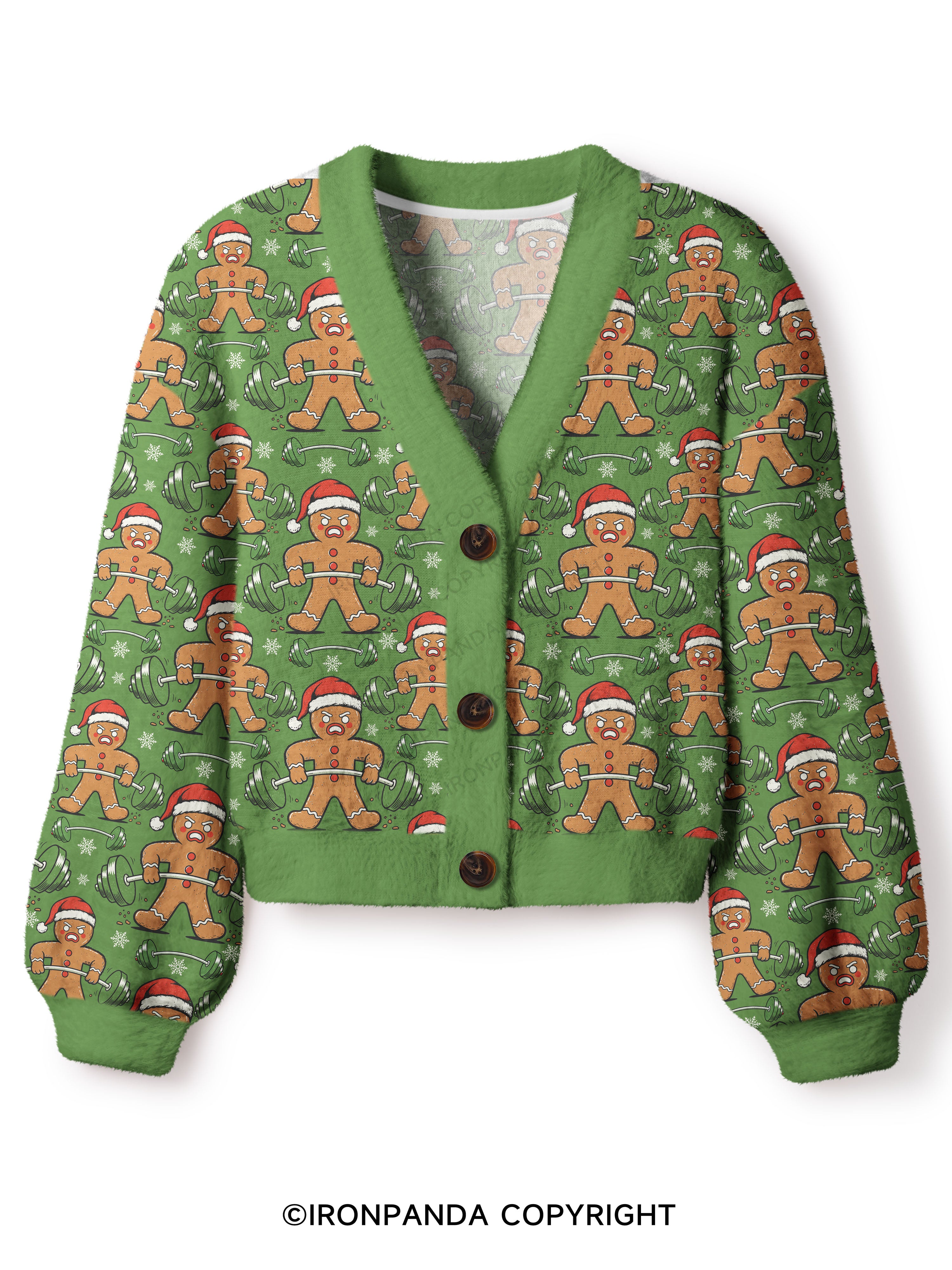oh,snap Crop Ugly Cardigan Sweater