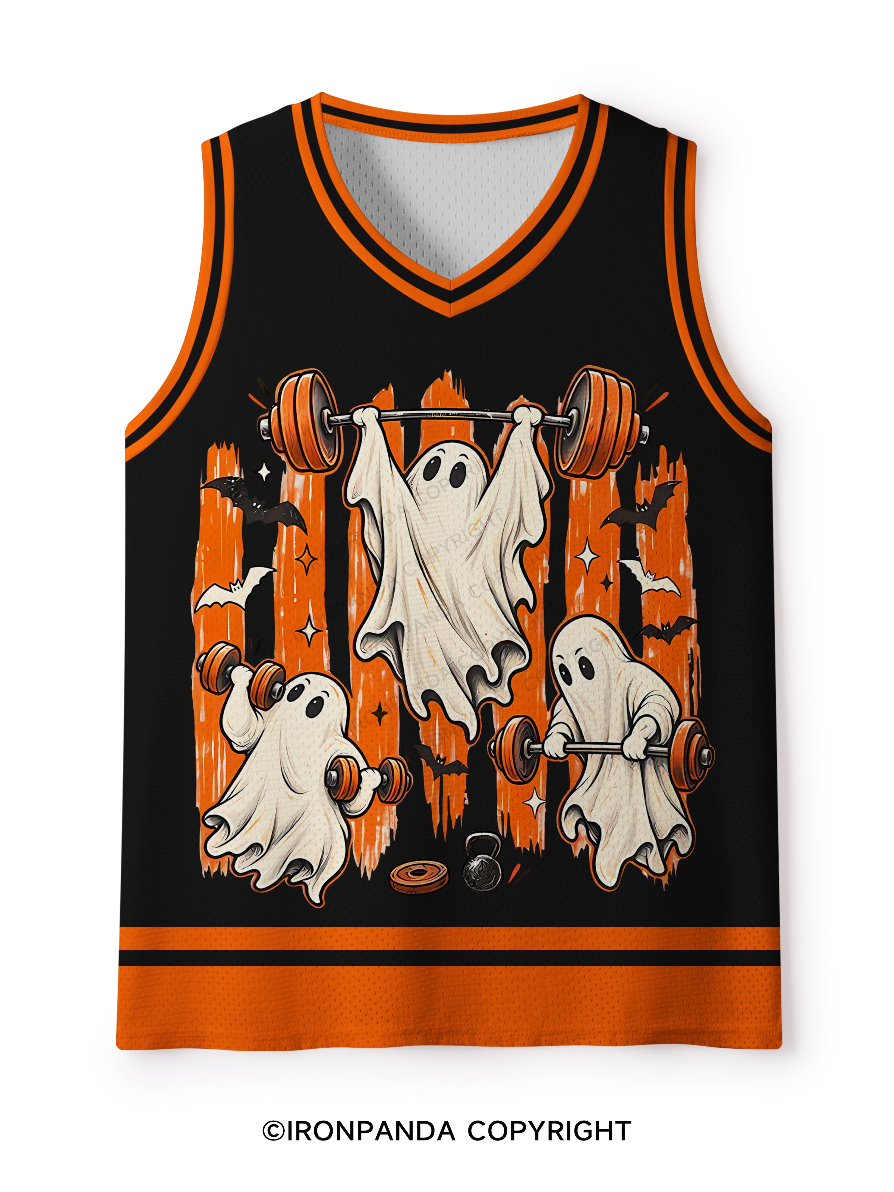 Weightlifting Ghost Spooky Workout Mesh Tank Top
