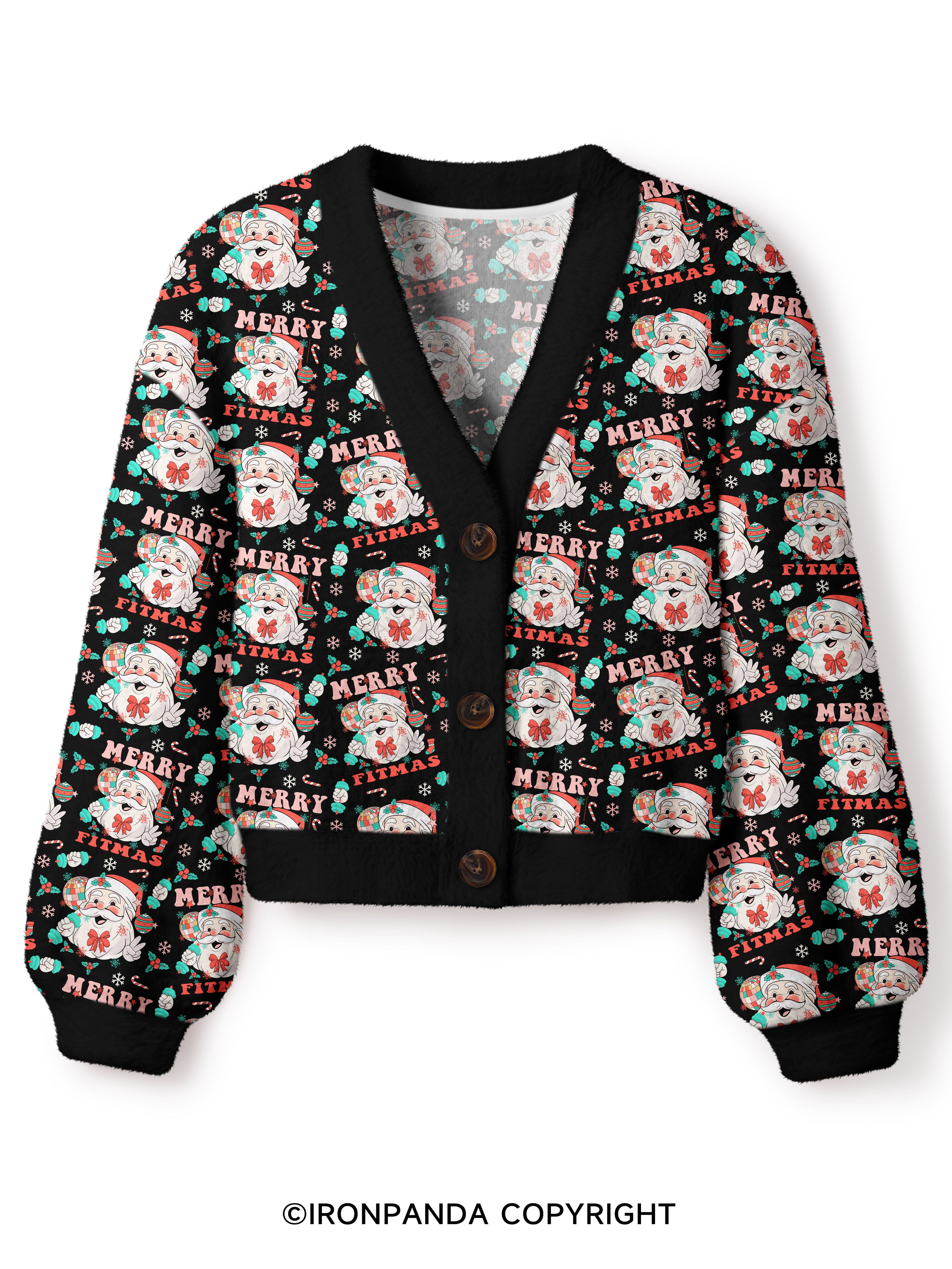 MERRY FITMAS Crop Ugly Cardigan Sweater