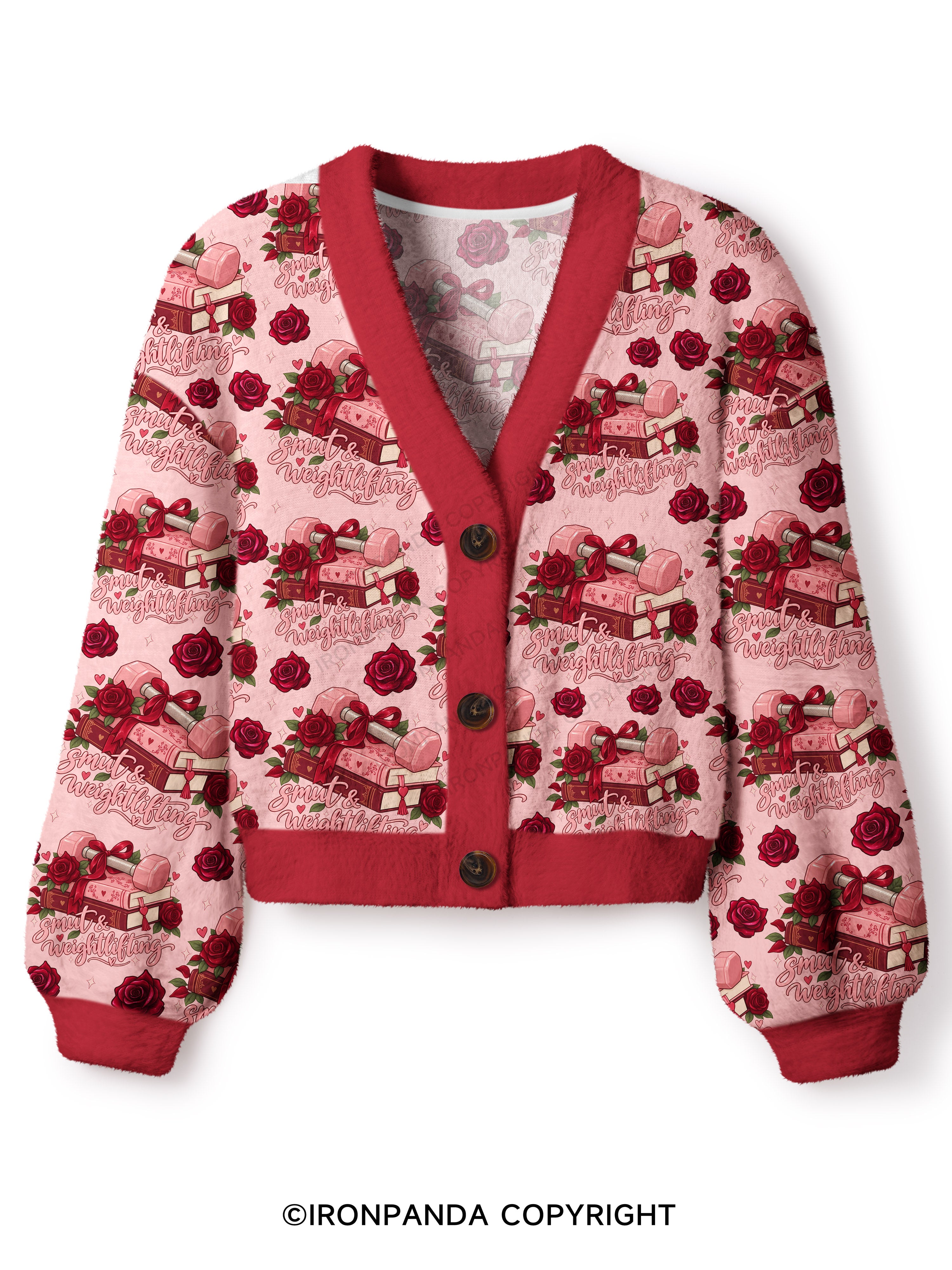 Smut & Weightlifting Crop Ugly Cardigan Sweater