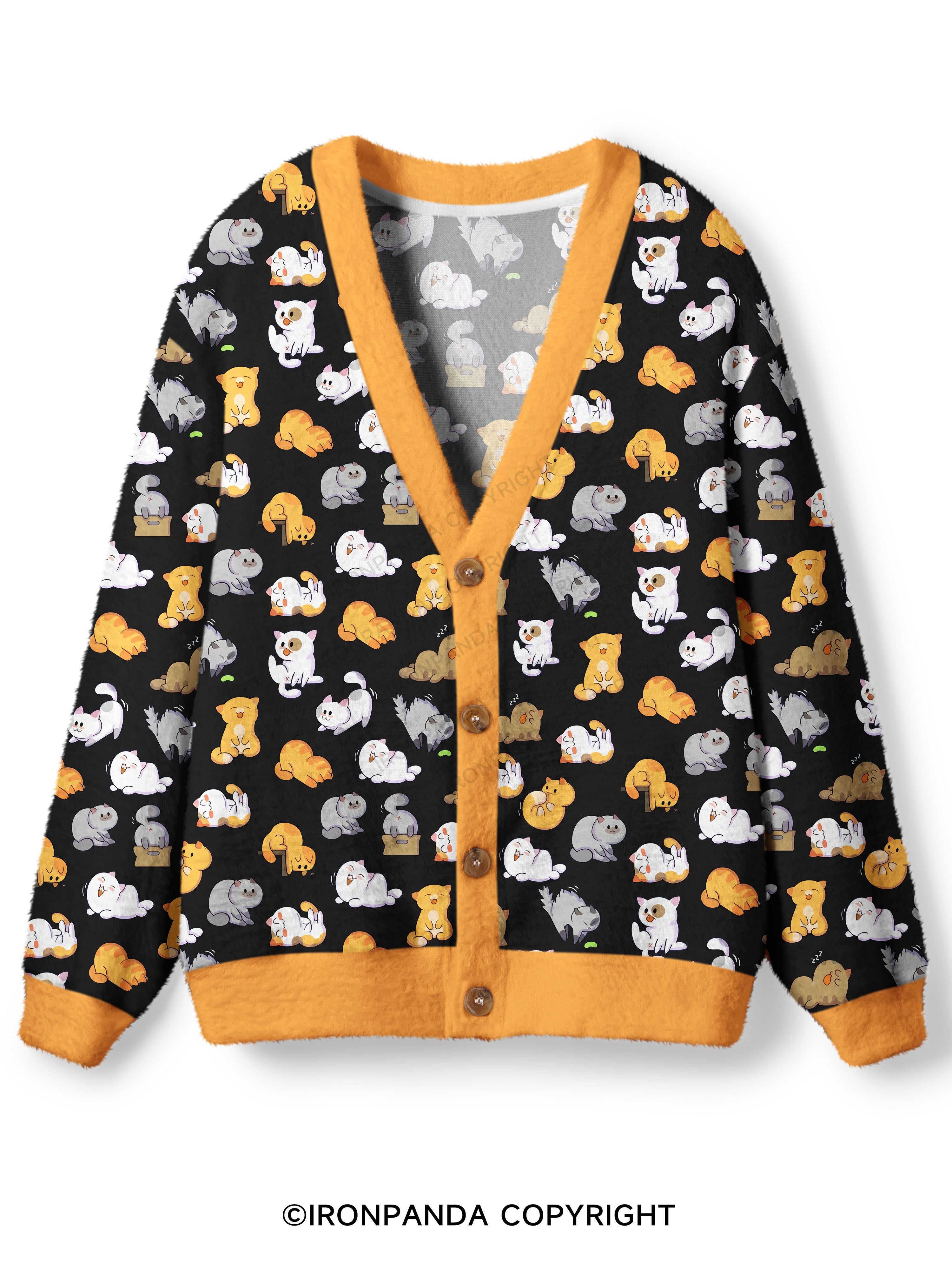 CAT YOGA Ugly Cardigan Sweater