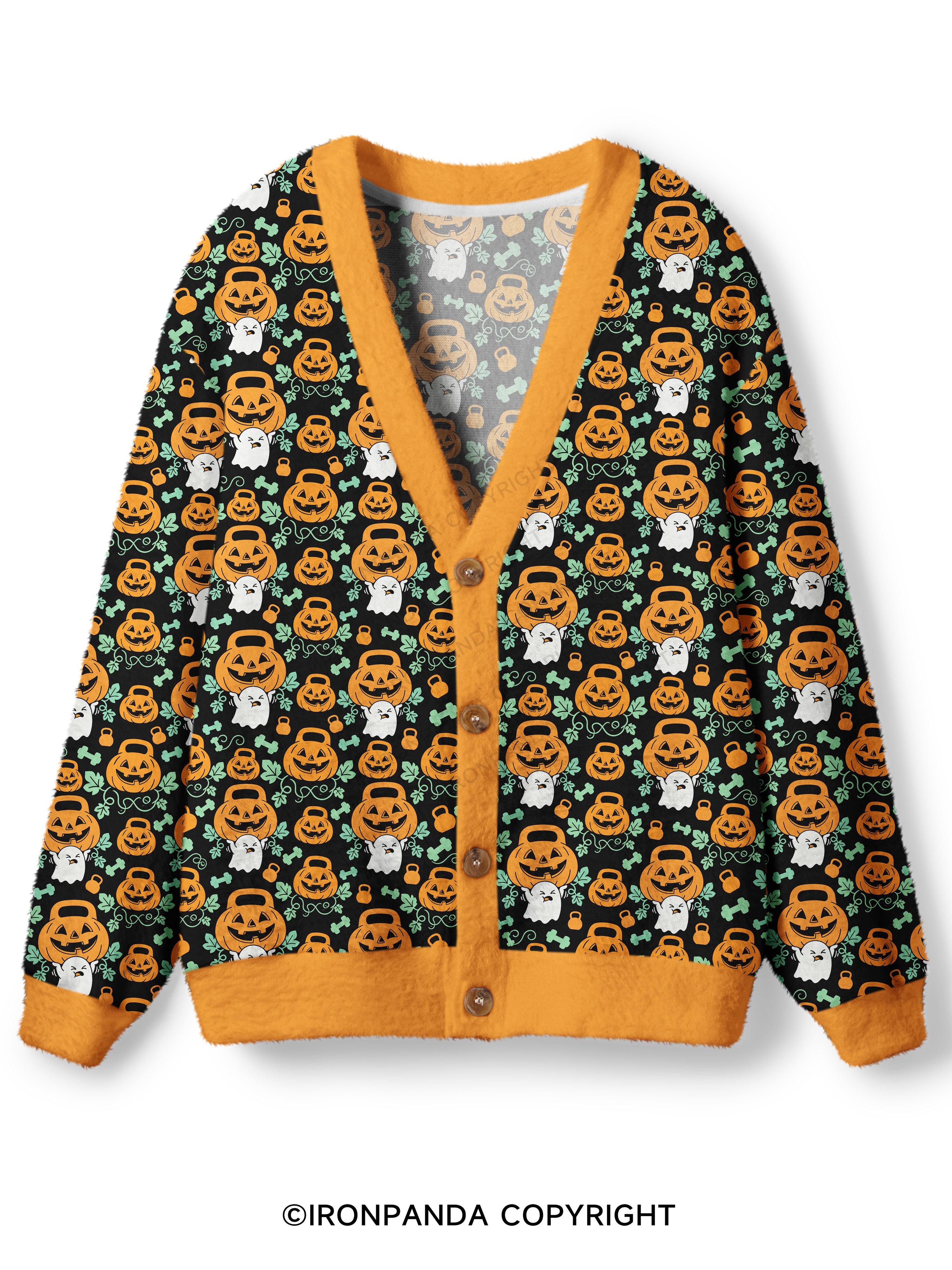 HEAVY SPOOKY Ugly Cardigan Sweater