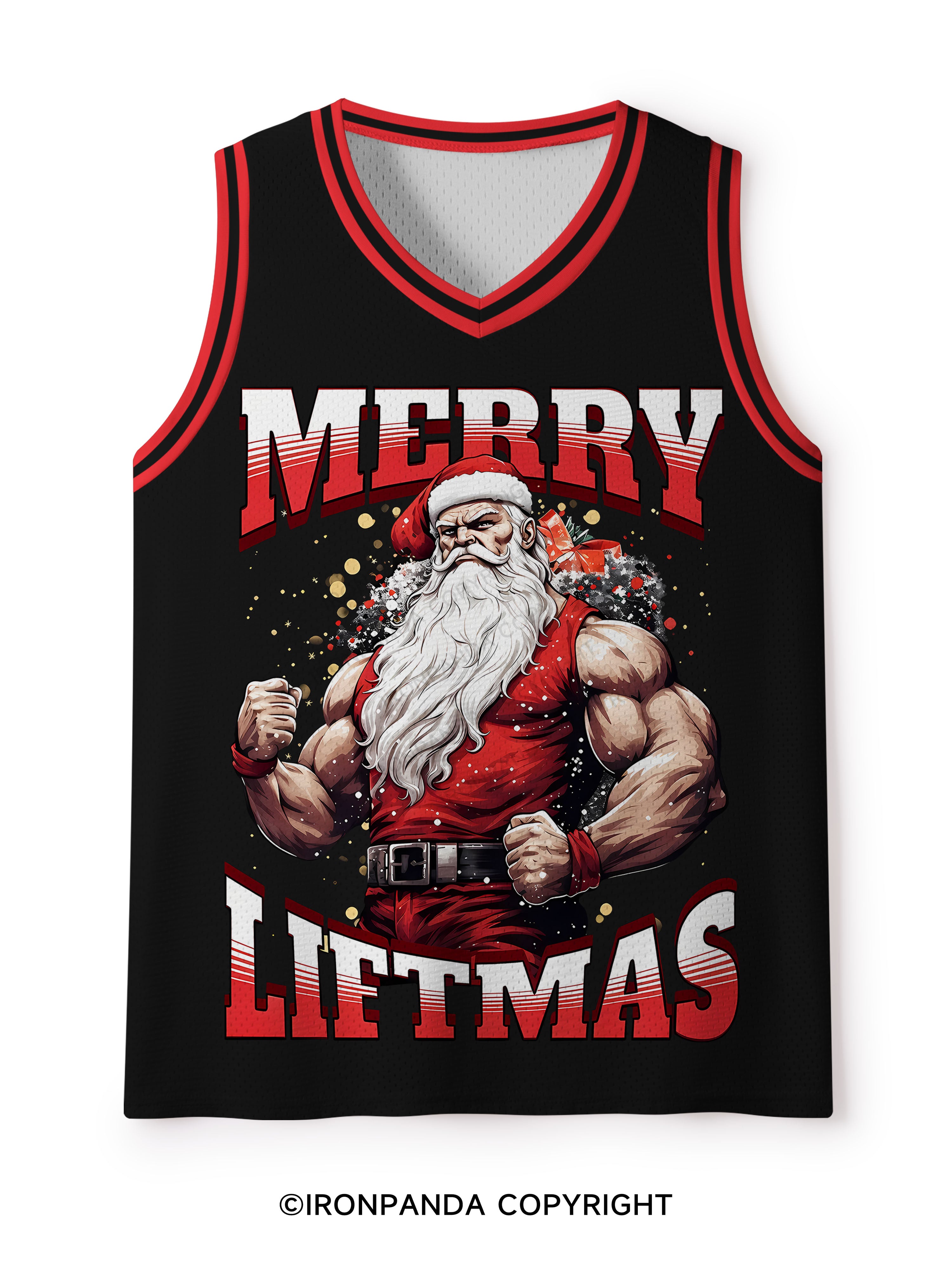 Merry Liftmas Mesh Tank Top