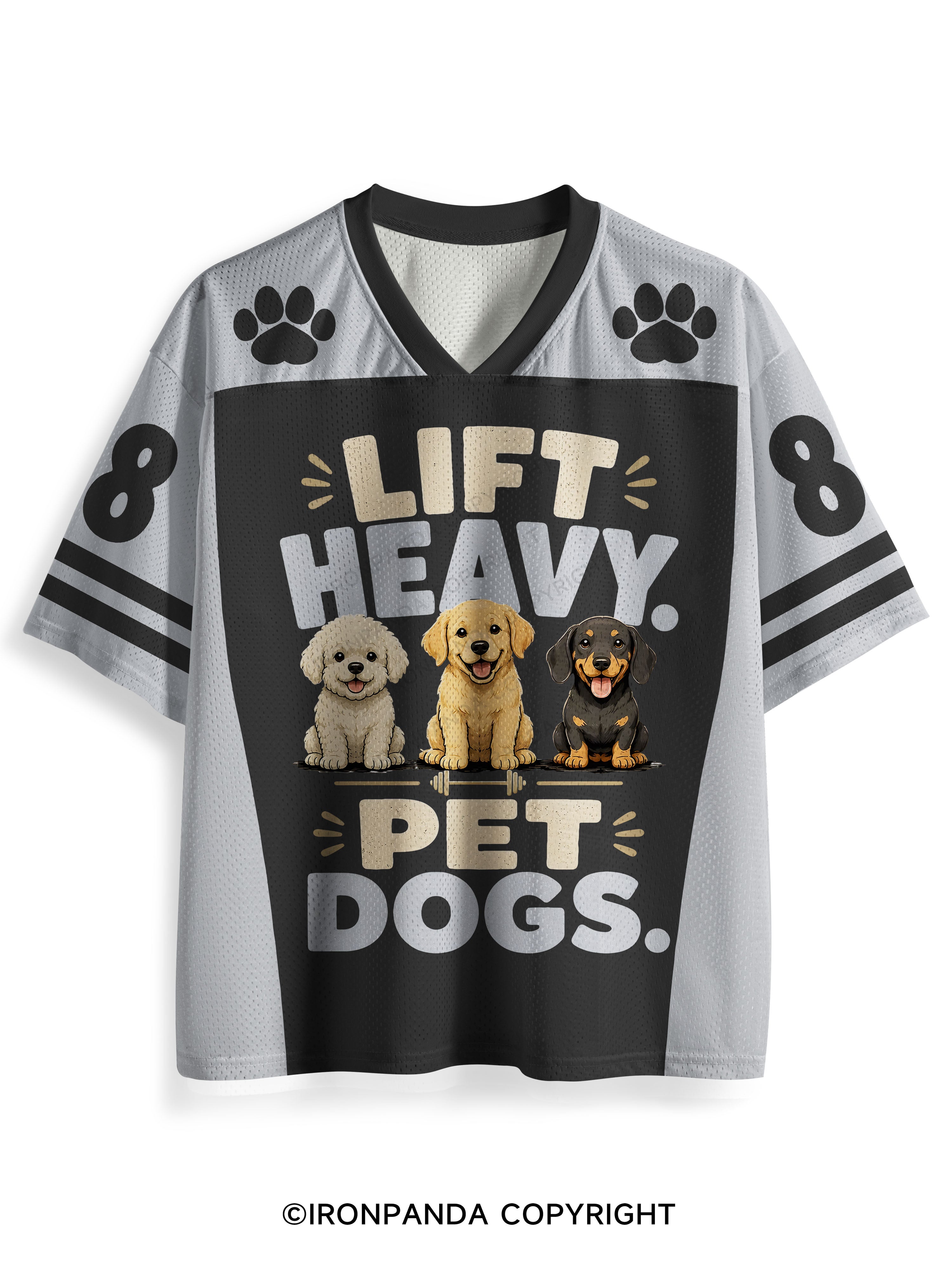 LIFT HEAVY PET DOGS FUNNY GYM Mesh Jersey