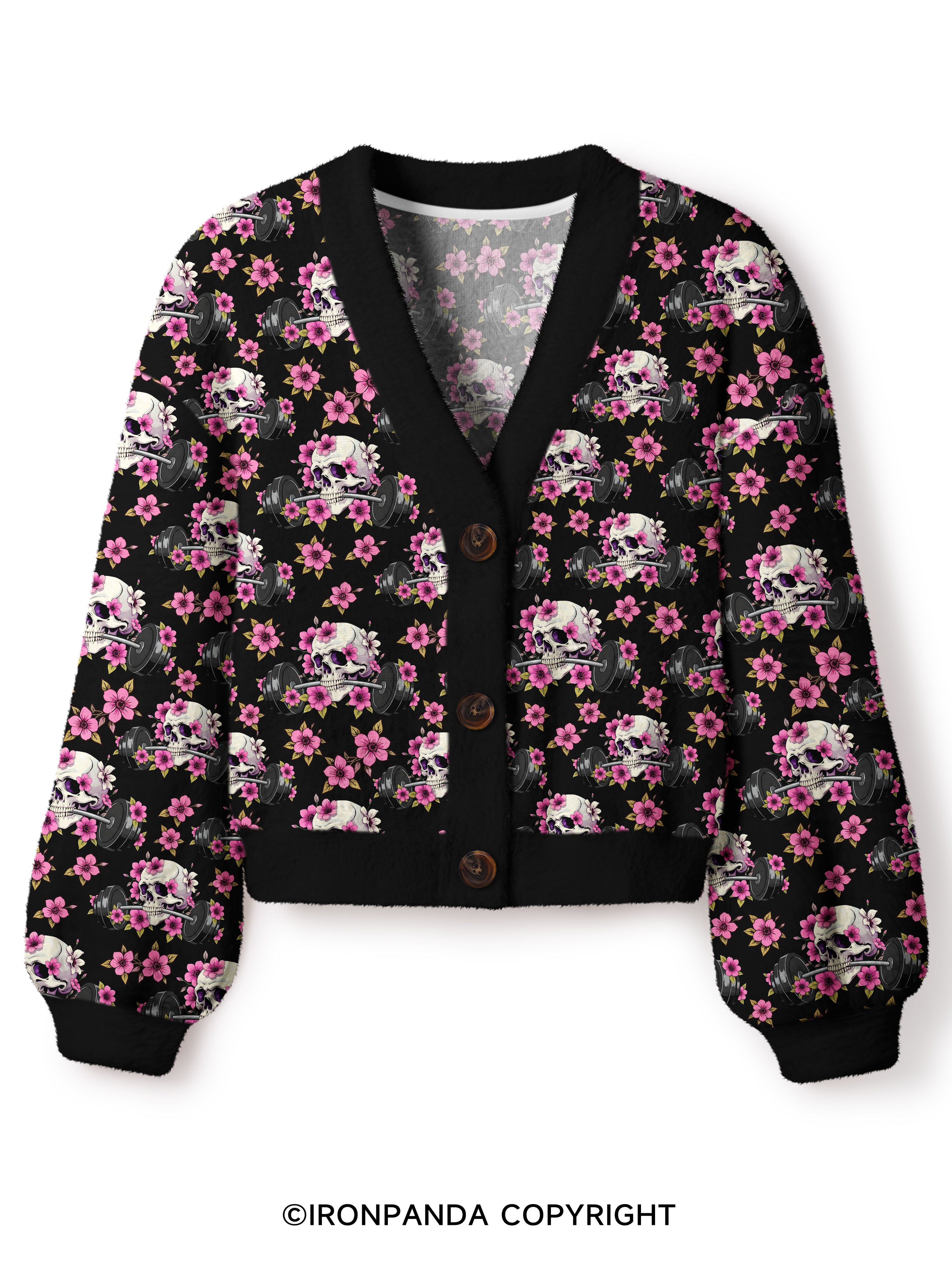 GYM THERAPY IN SESSION Crop Ugly Cardigan Sweater