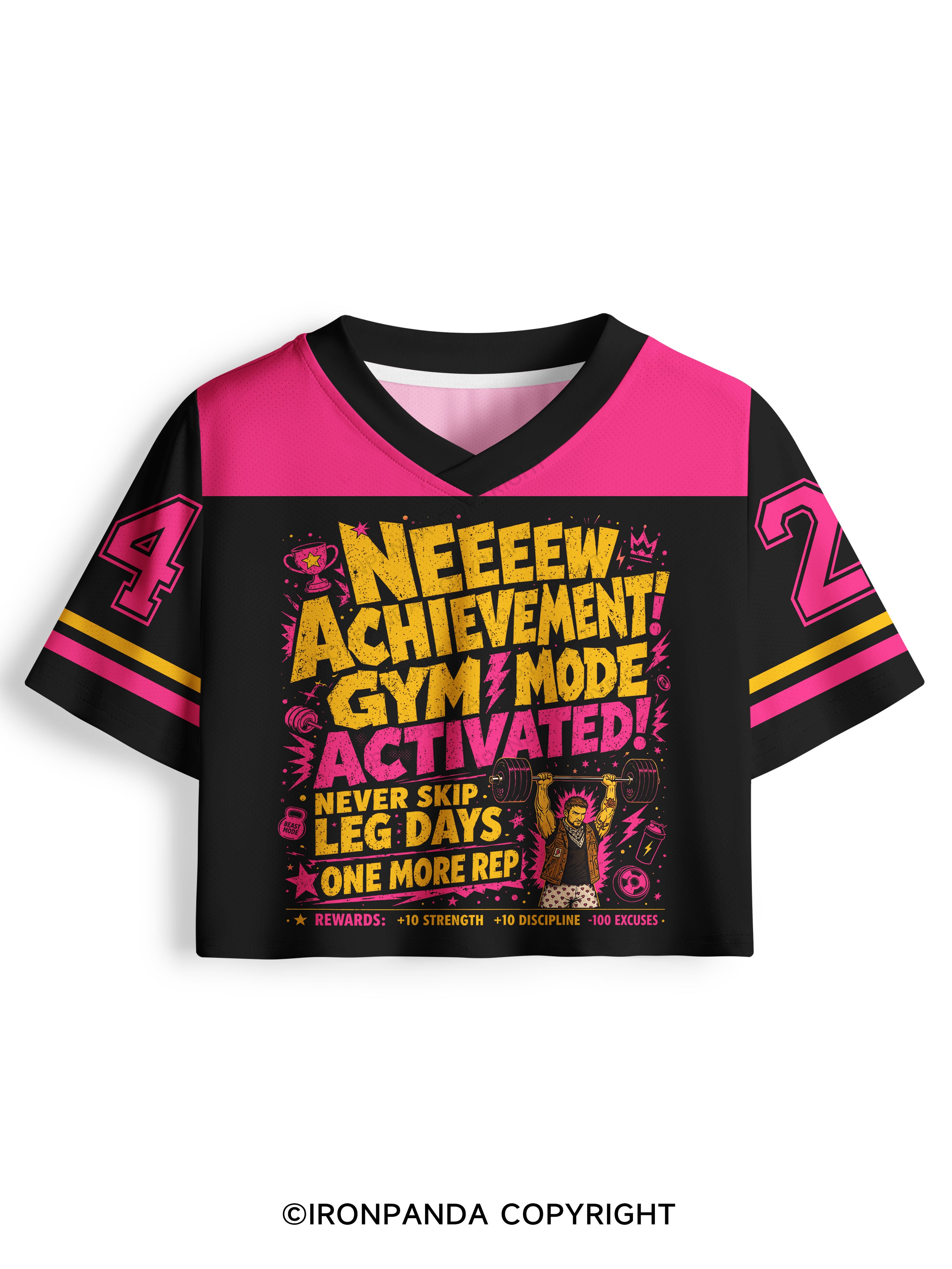 New Achievement Fitness Never Skip Leg Pro Mesh Jersey