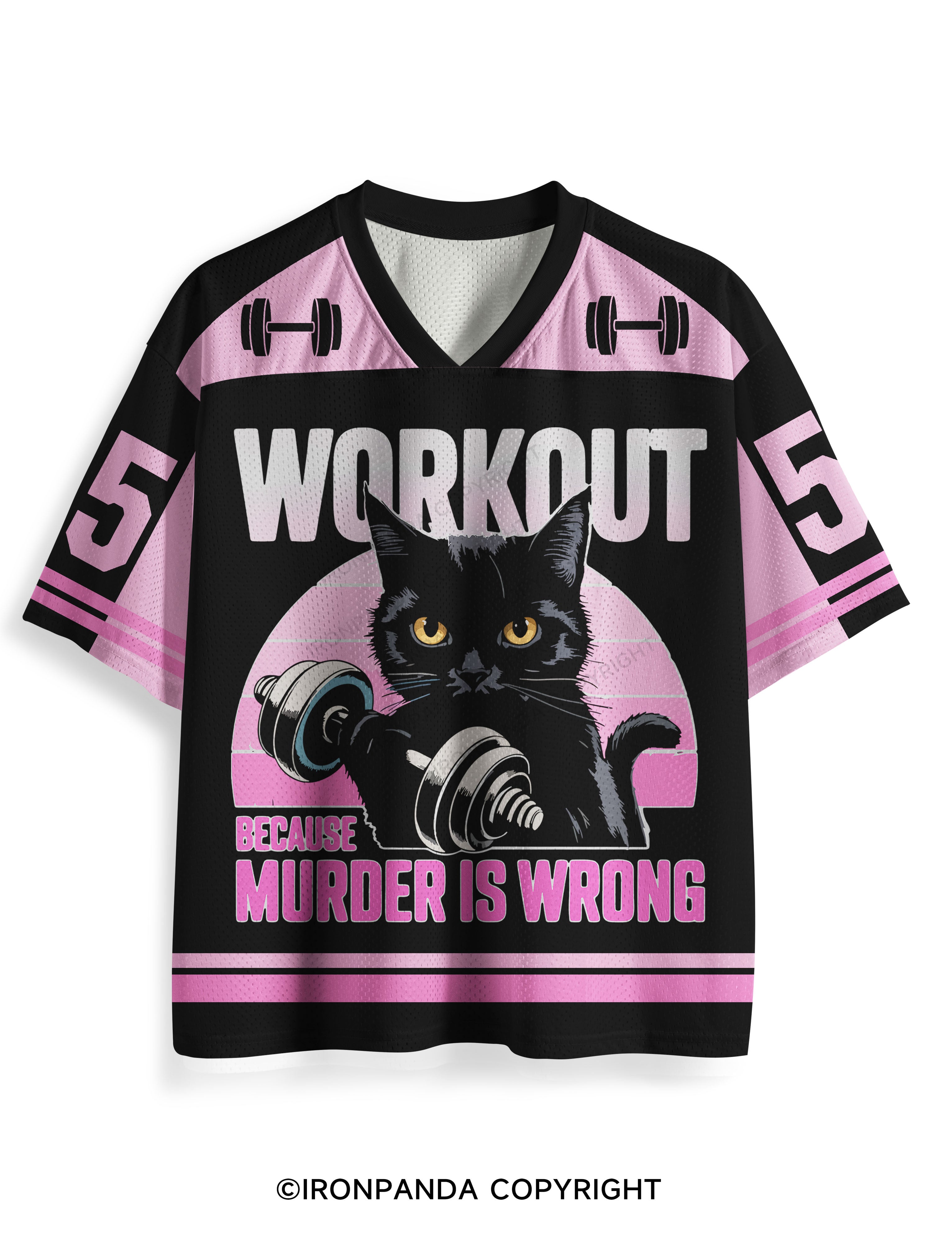 WORKOUT BECAUSE MURDER IS WRONG Mesh Jersey