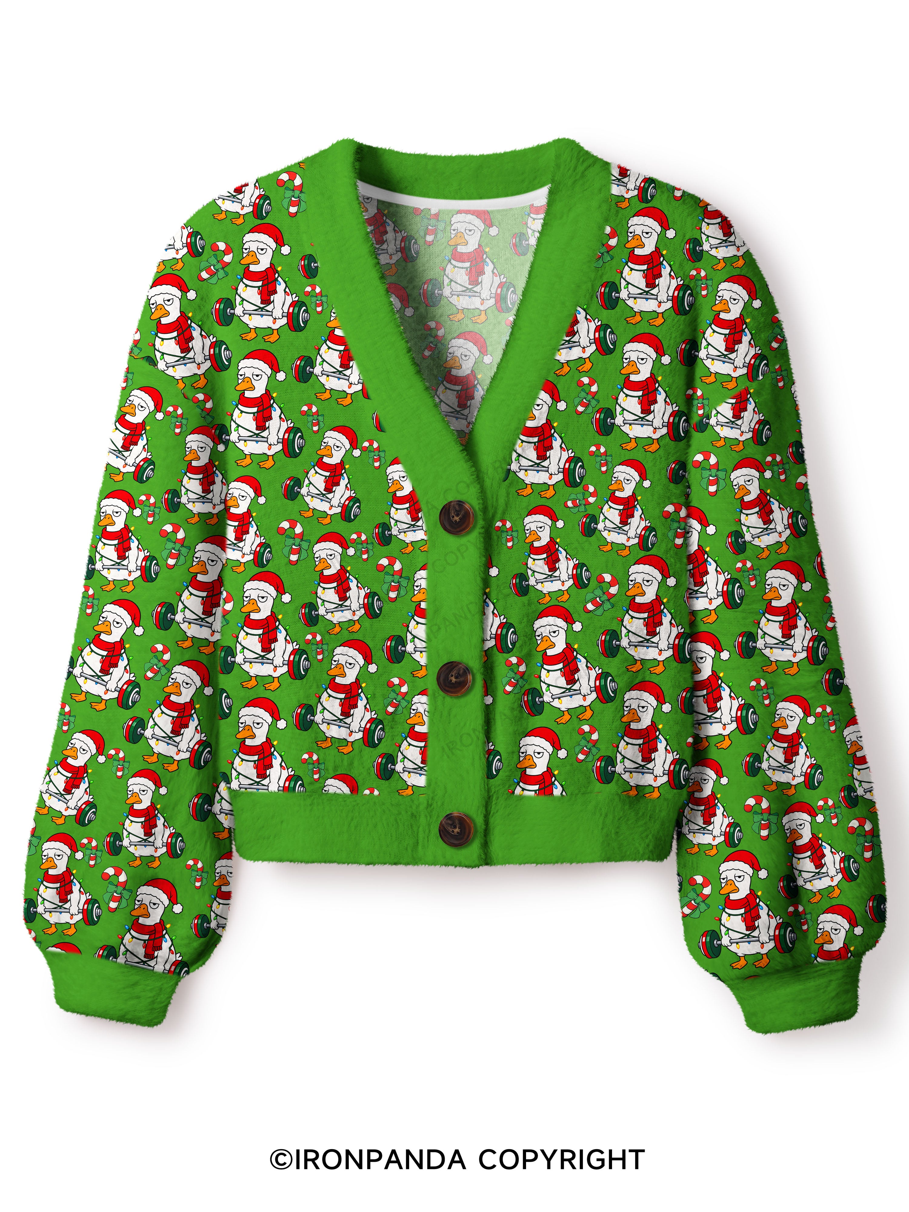 JUST GONNAJINGLE A BITI’M TIRED Crop Ugly Cardigan Sweater