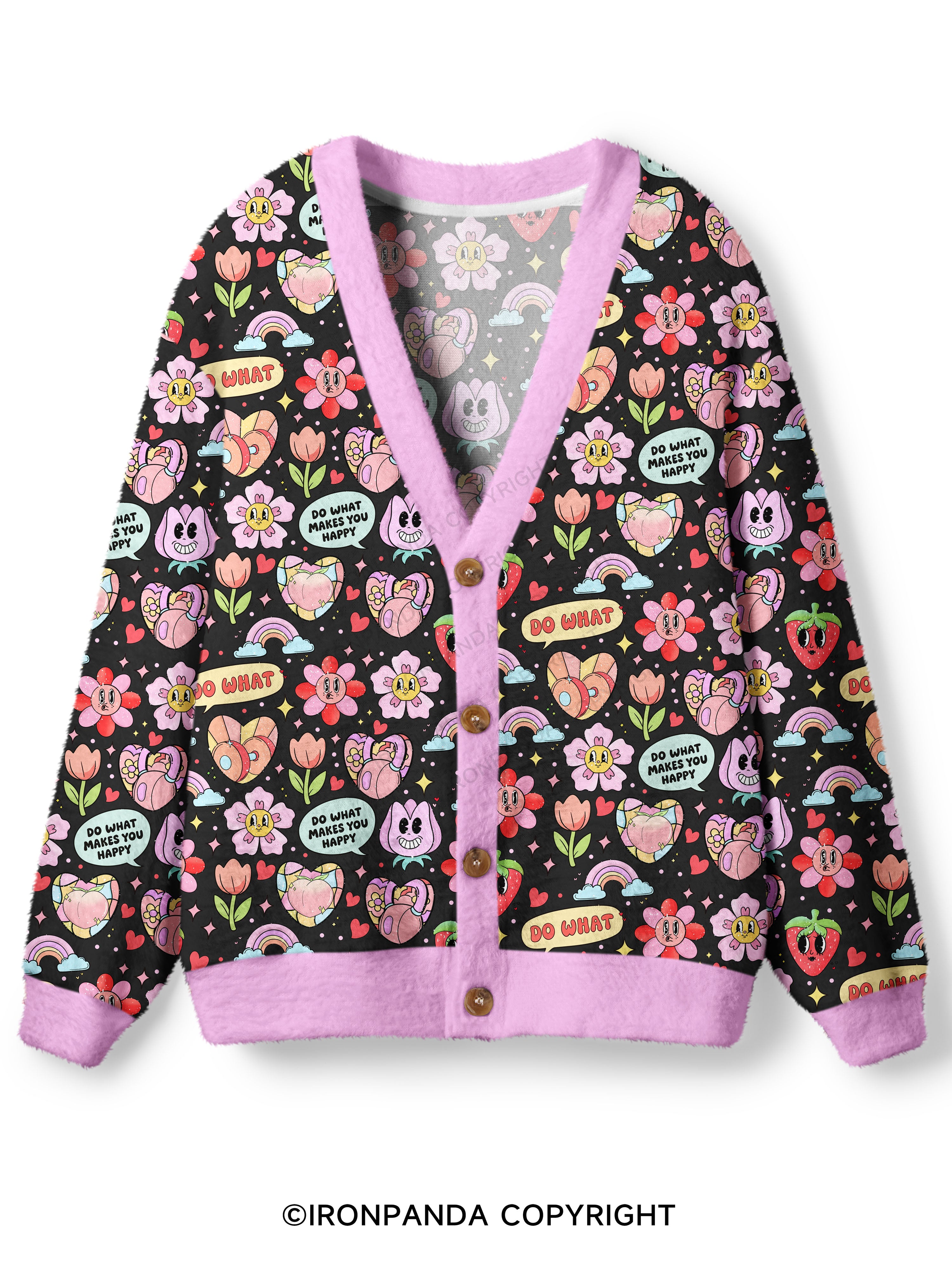do what makes you happy Ugly Cardigan Sweater