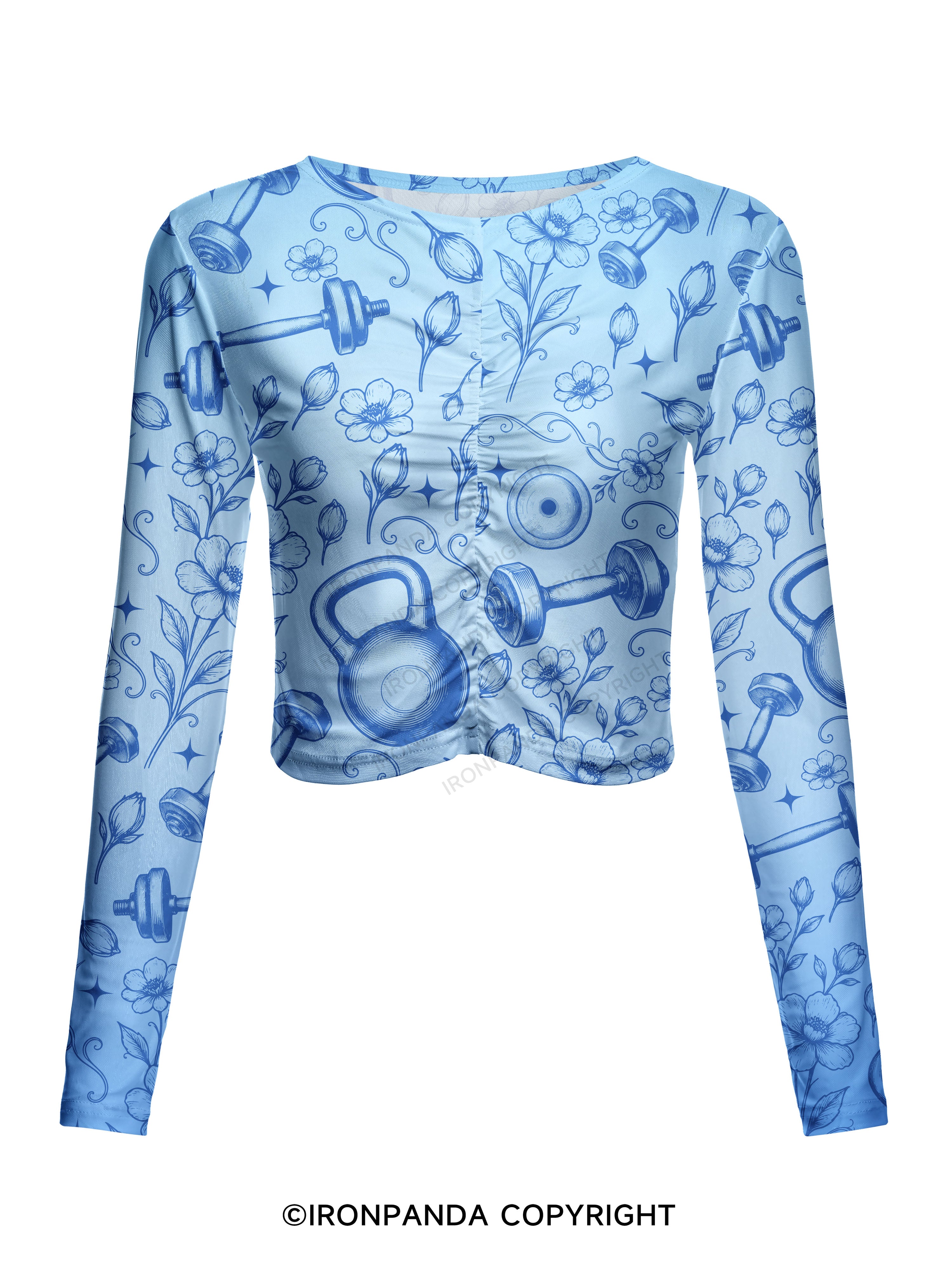 Botanical Lifting Toile Mesh Long Sleeve Top