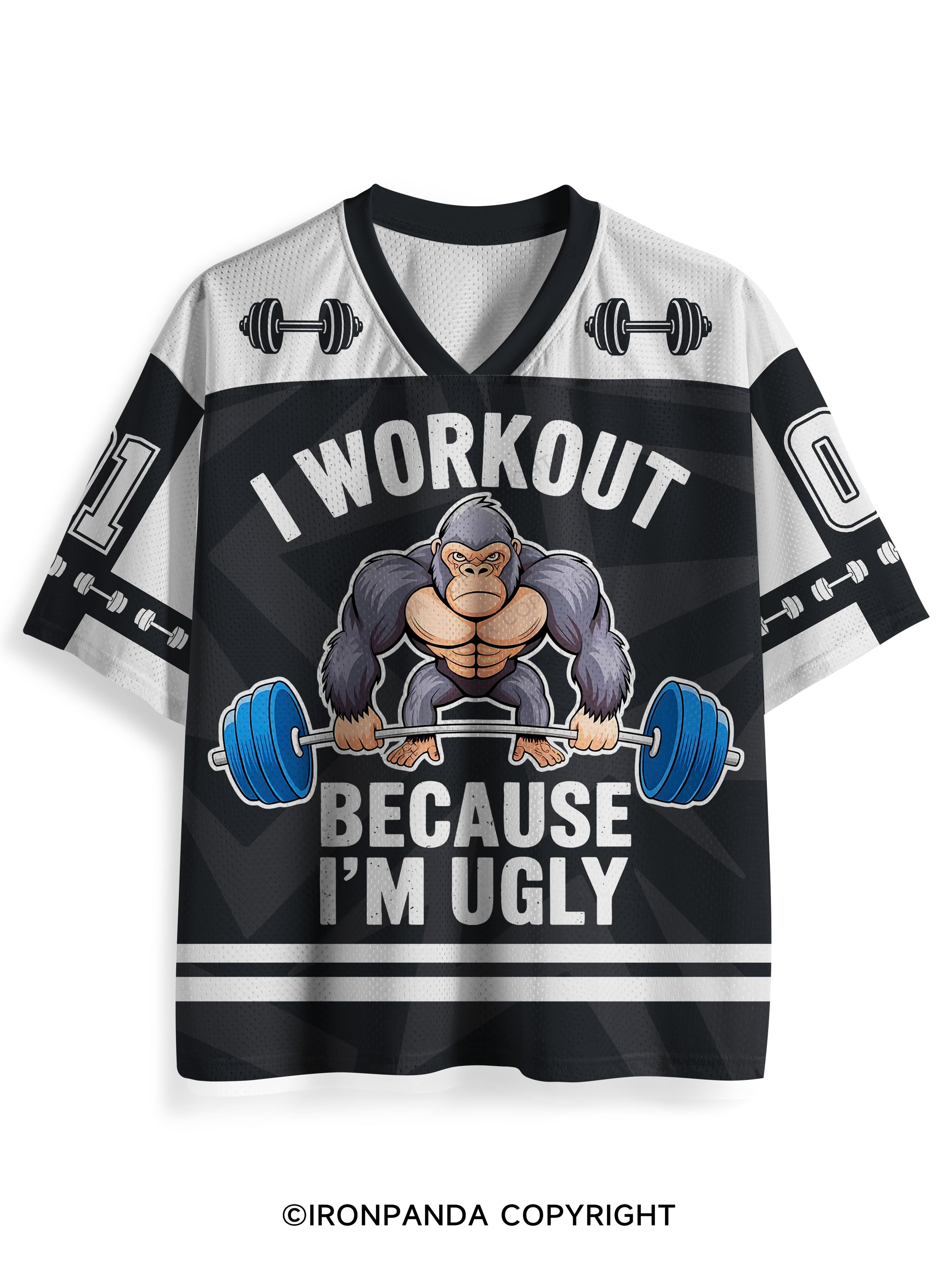 I workout because I'm ugly Mesh Jersey
