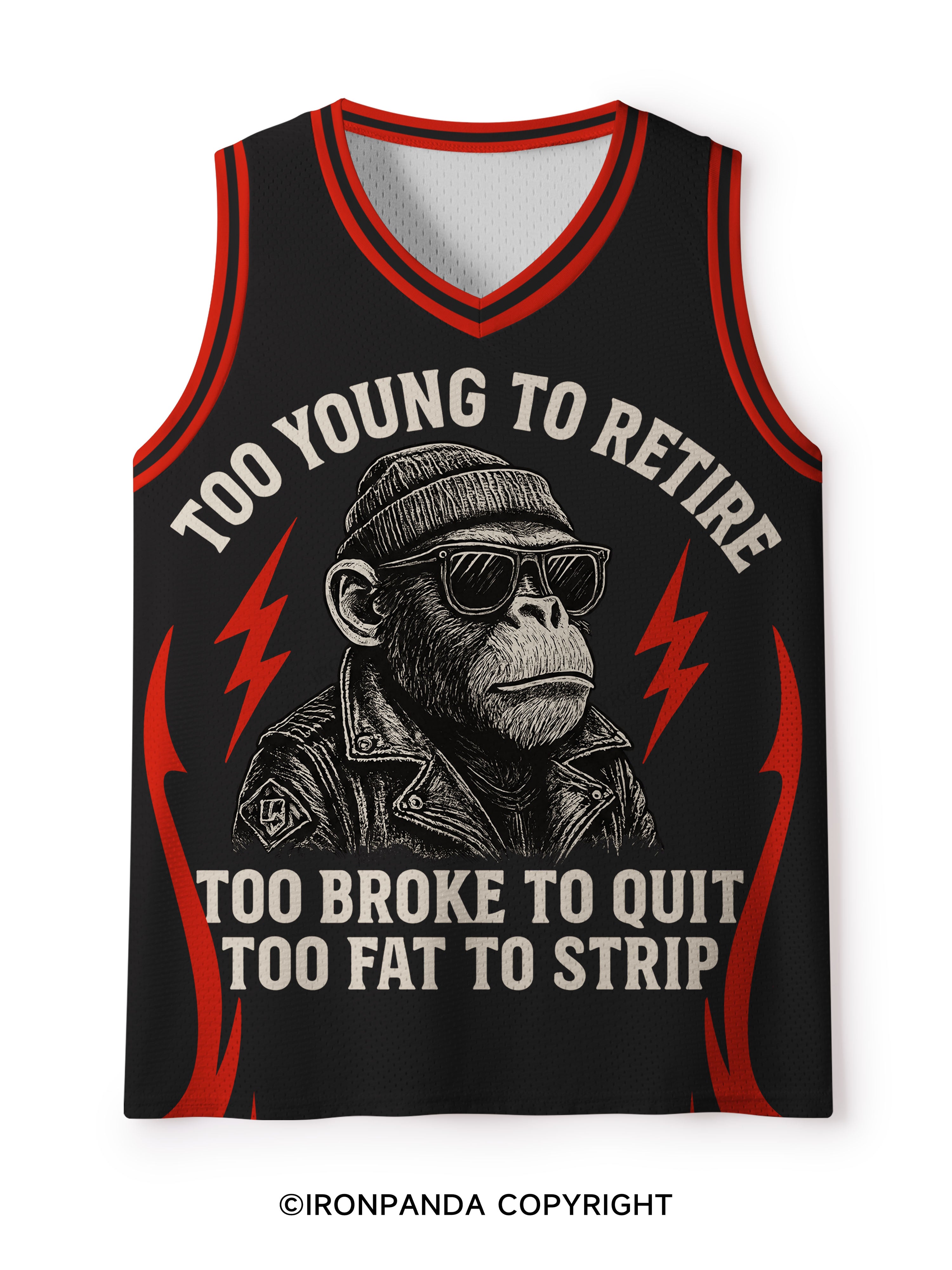 Too fat to strip Mesh Tank Top