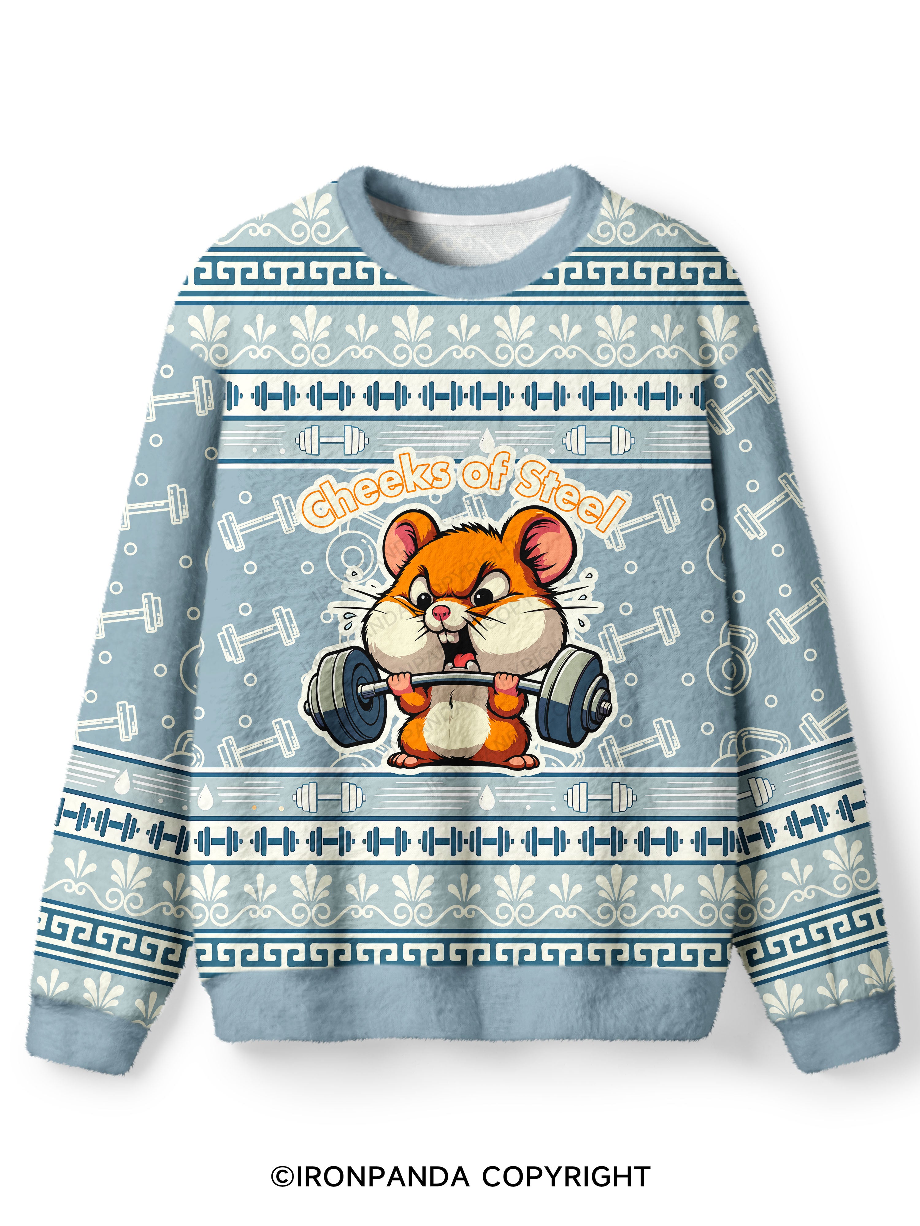 cheeks of steel Ugly Fuzzy Fleece Sweater