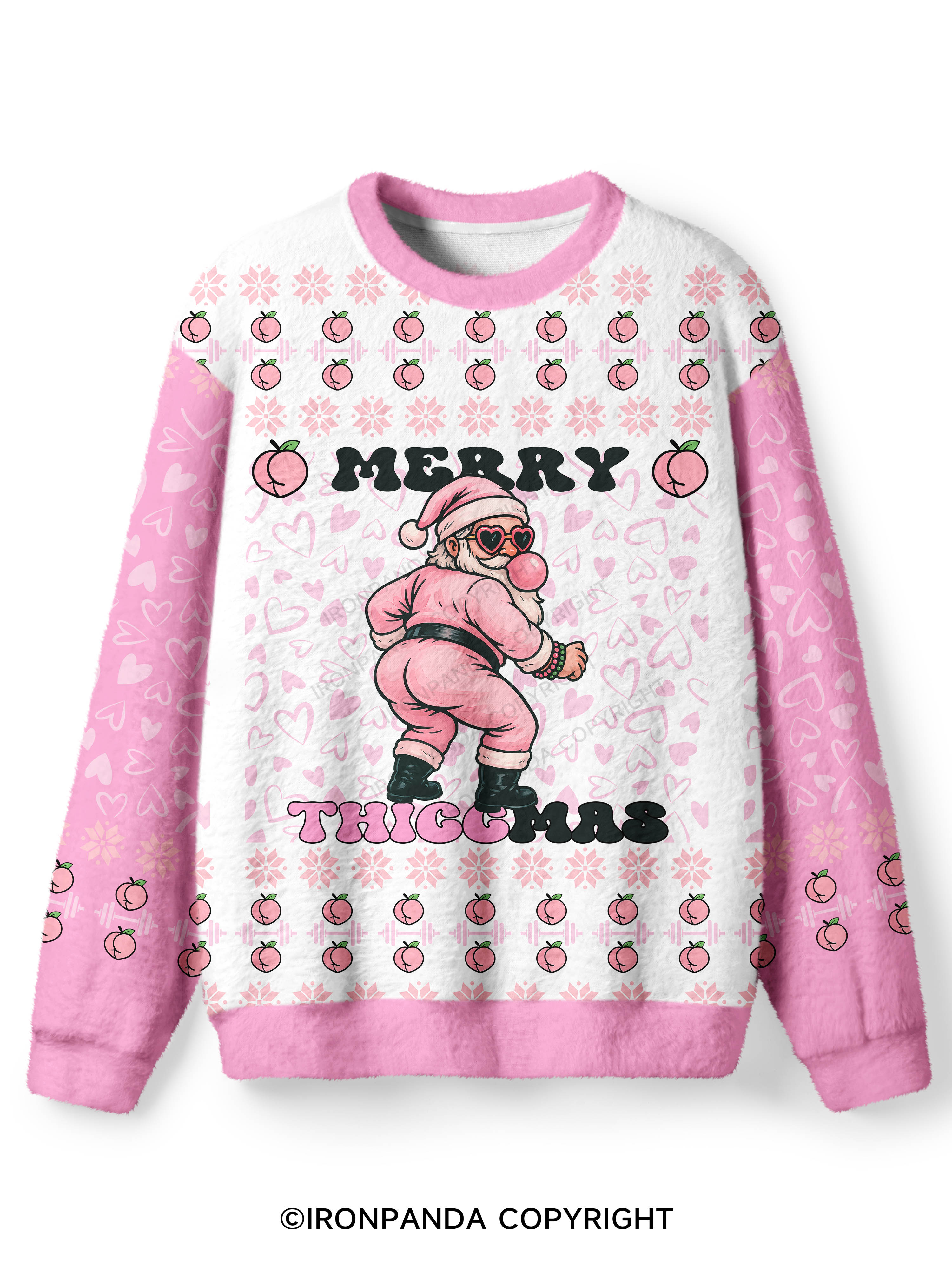IRONPANDA MERRY THICC-MAS Fitness Theme Ugly Sweater