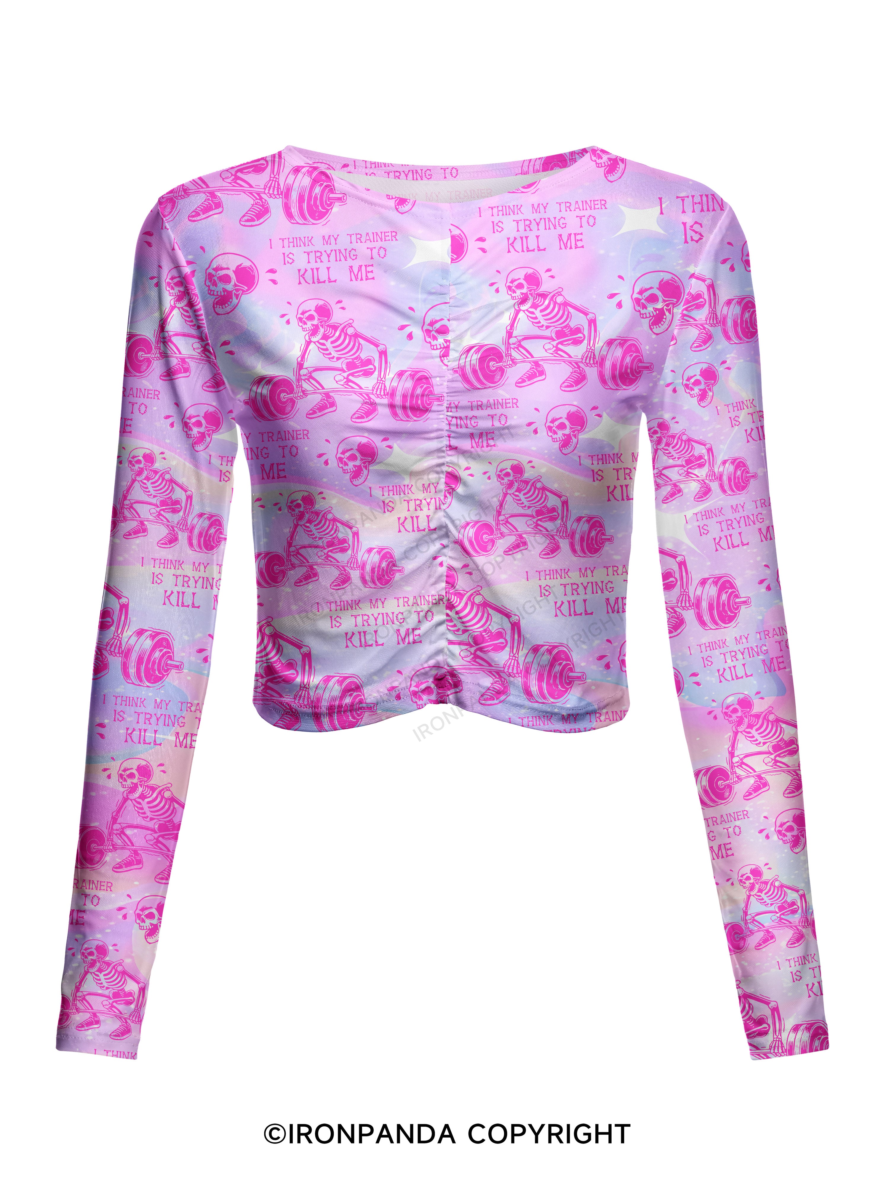 I Think My Trainer Is Trying To Kill Me Mesh Long Sleeve Top