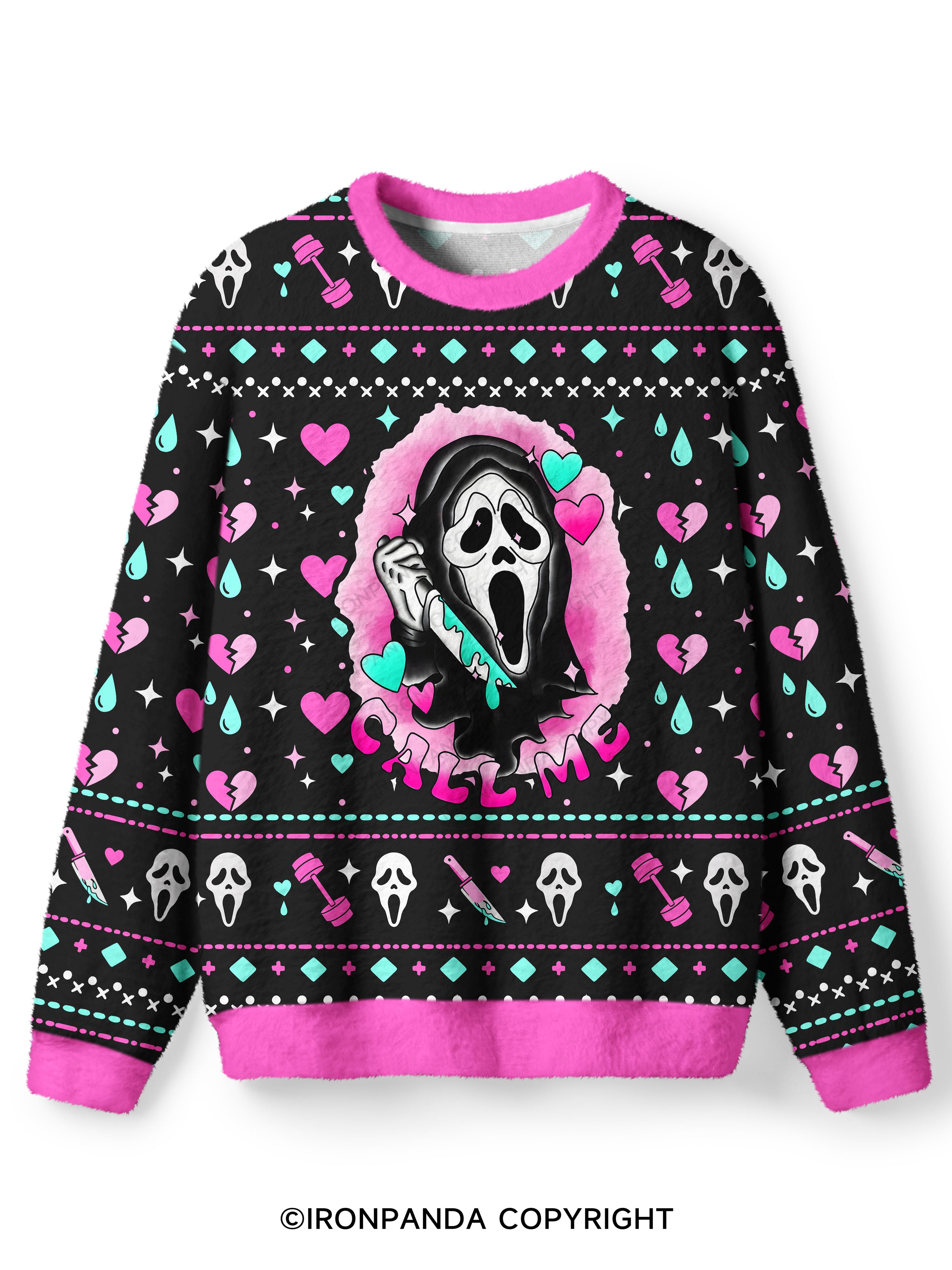 Call me Ugly Fuzzy Fleece Sweater