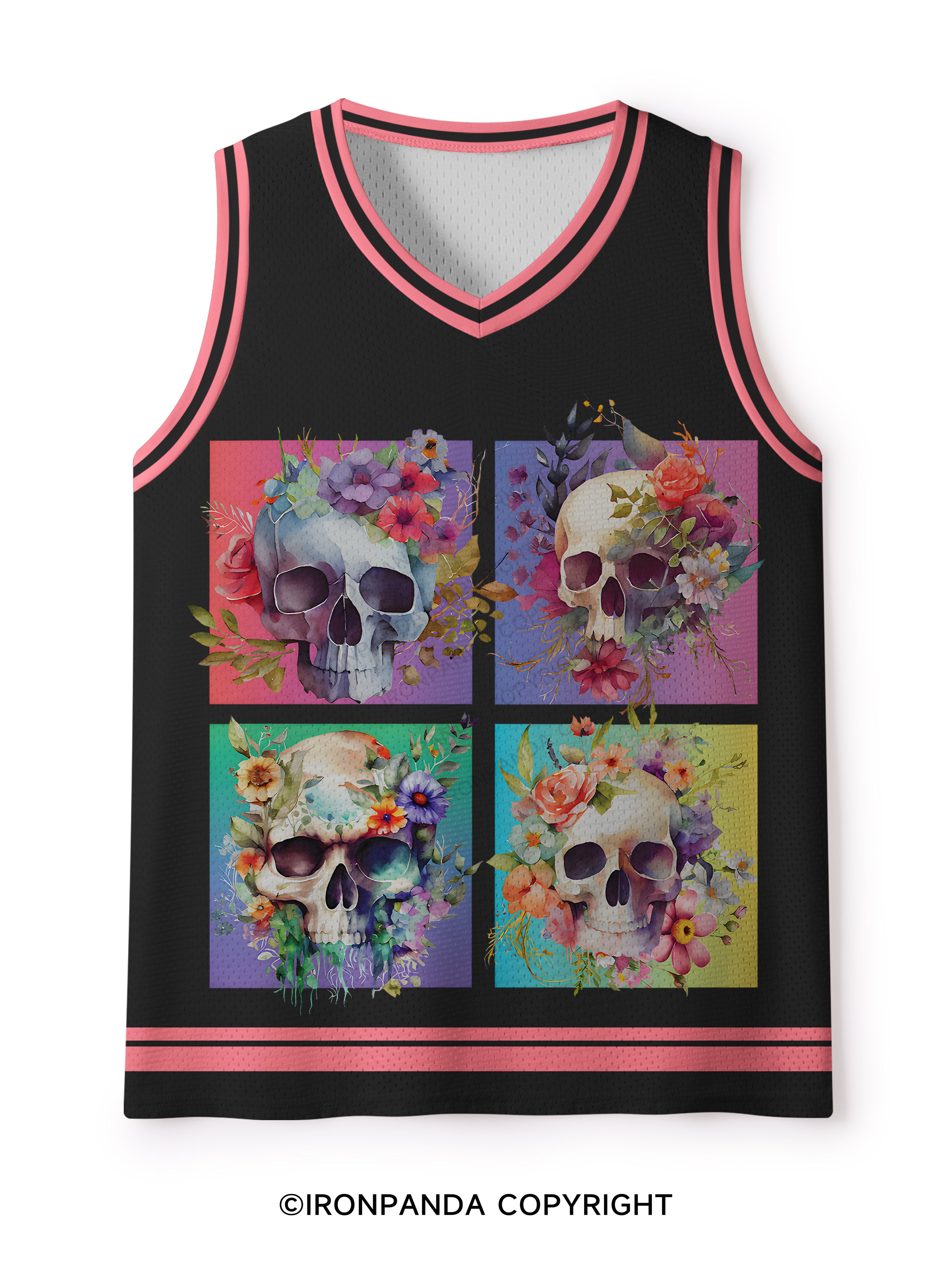 Skull Aesthetic Mesh Tank Top
