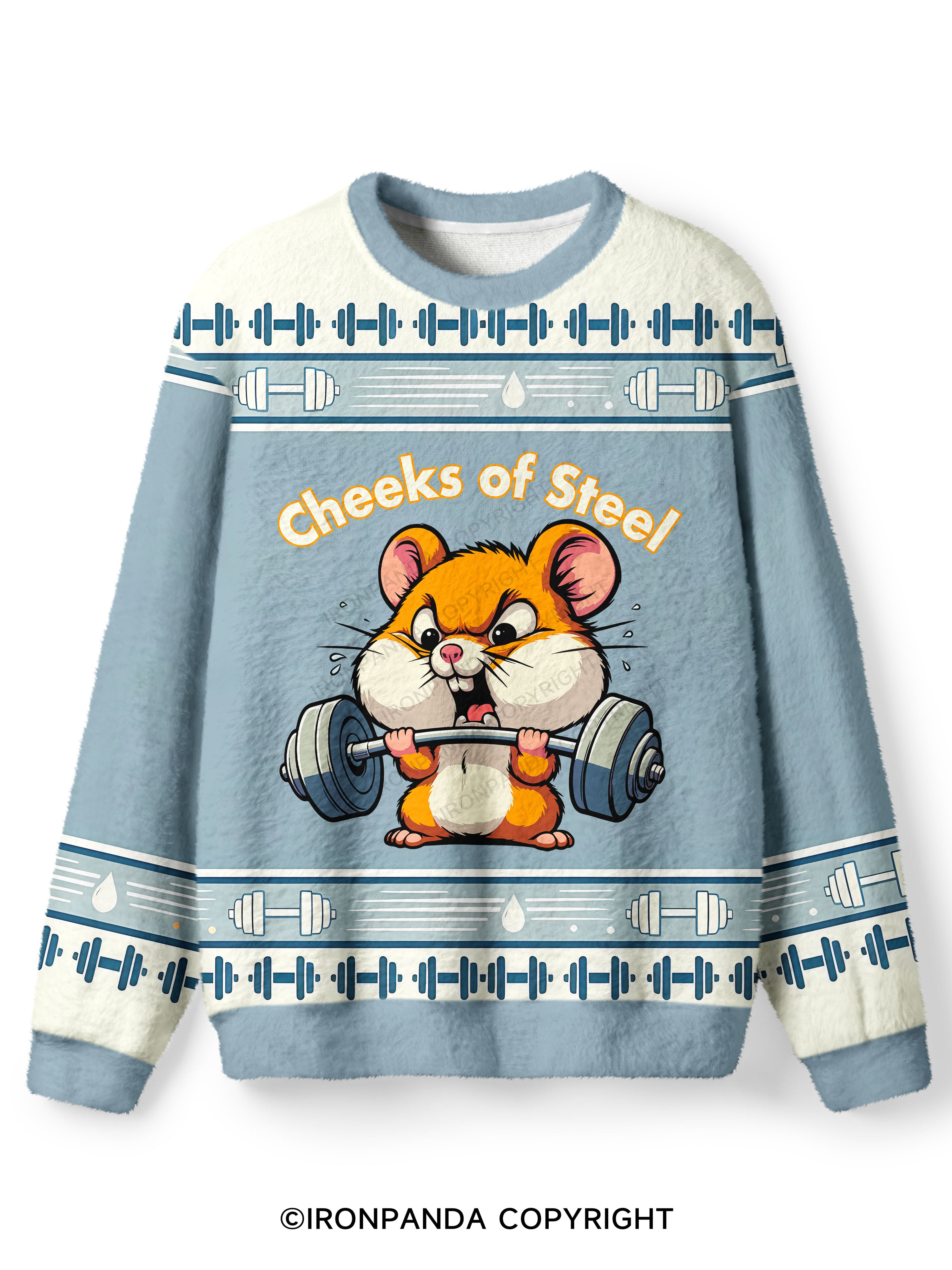 cheeks of steel Ugly Fuzzy Fleece Sweater