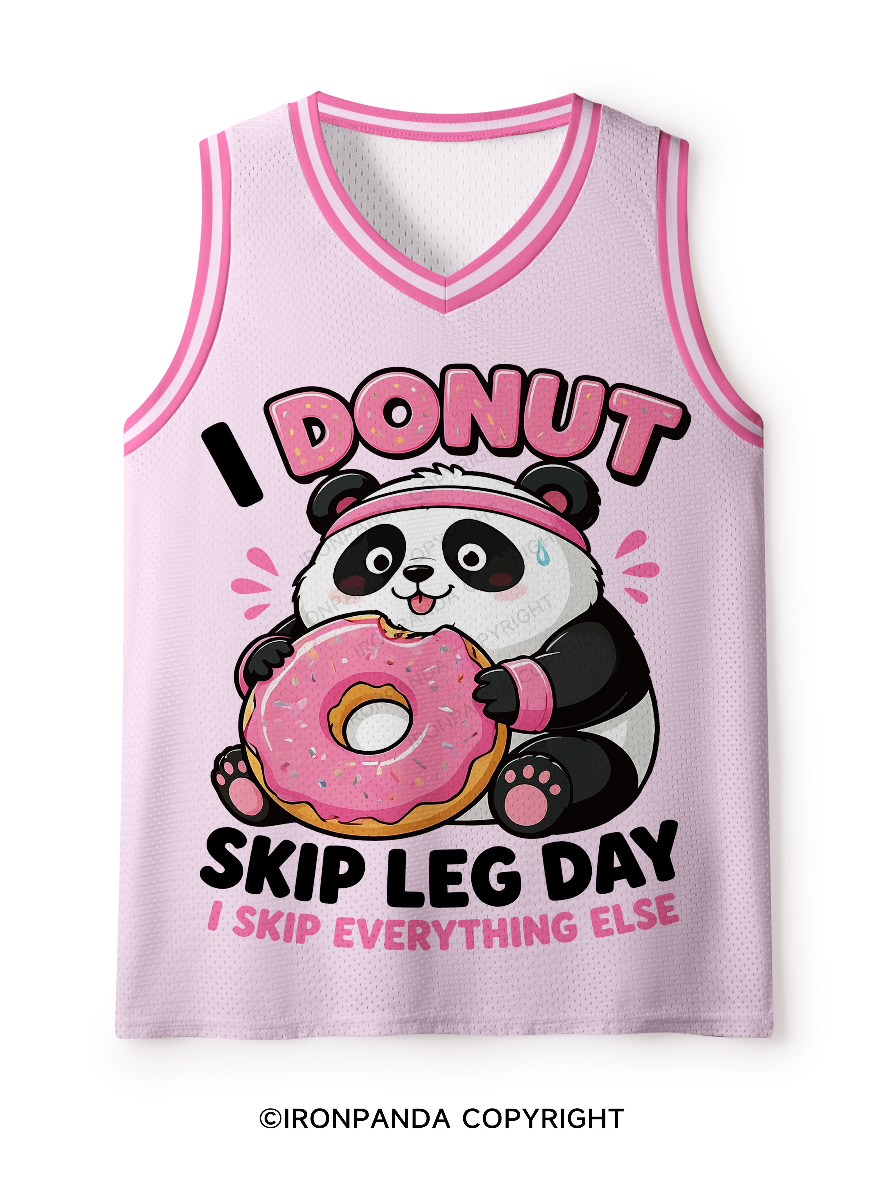 I DOUNT SKIP LEG DAY  I SKIP EVERYTHING ELSE PANDA Mesh Tank Top
