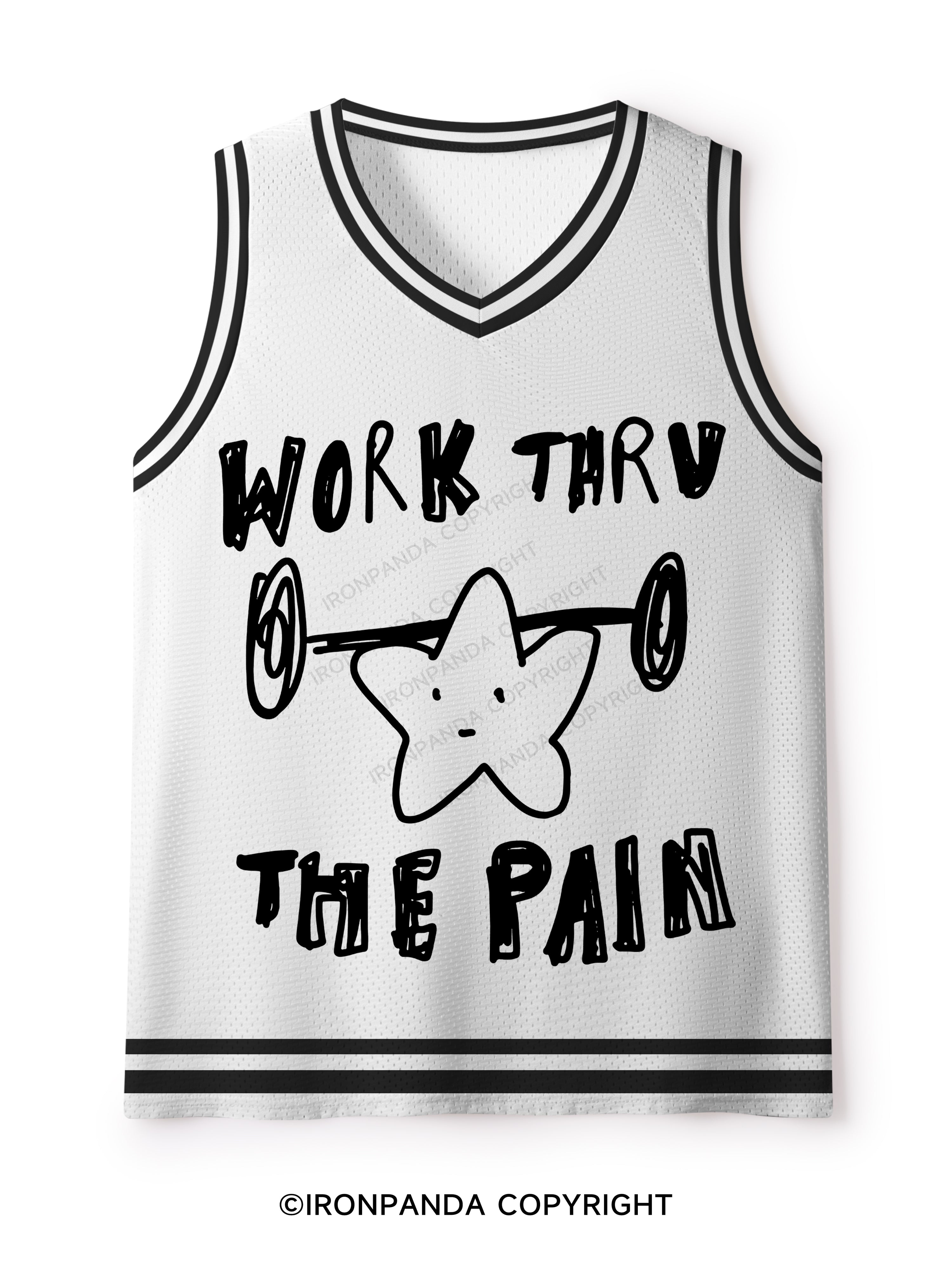 WORK THROUGH THE PAIN Mesh Tank Top