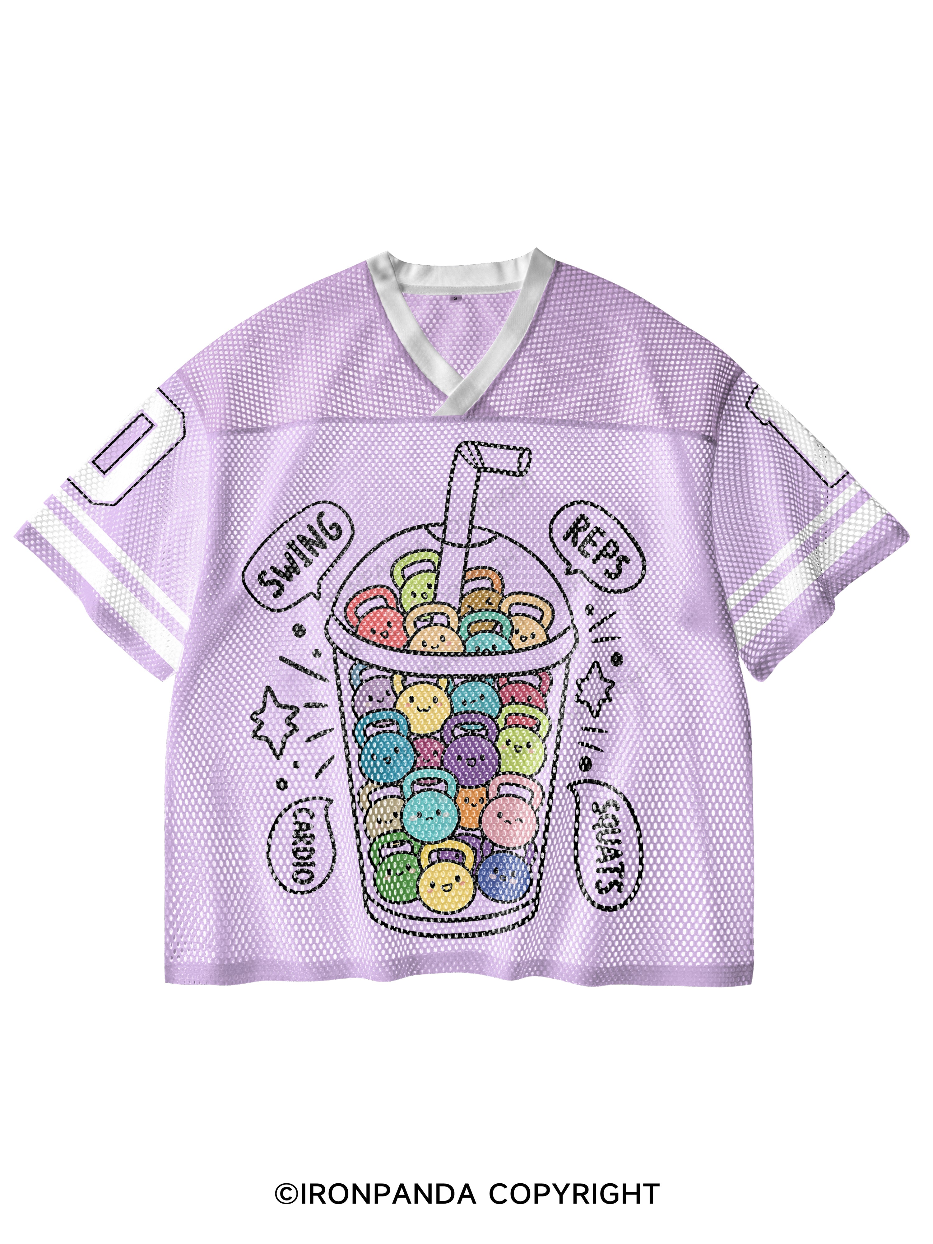 Fuel Your Strength V-Neck Open Hole Mesh Top