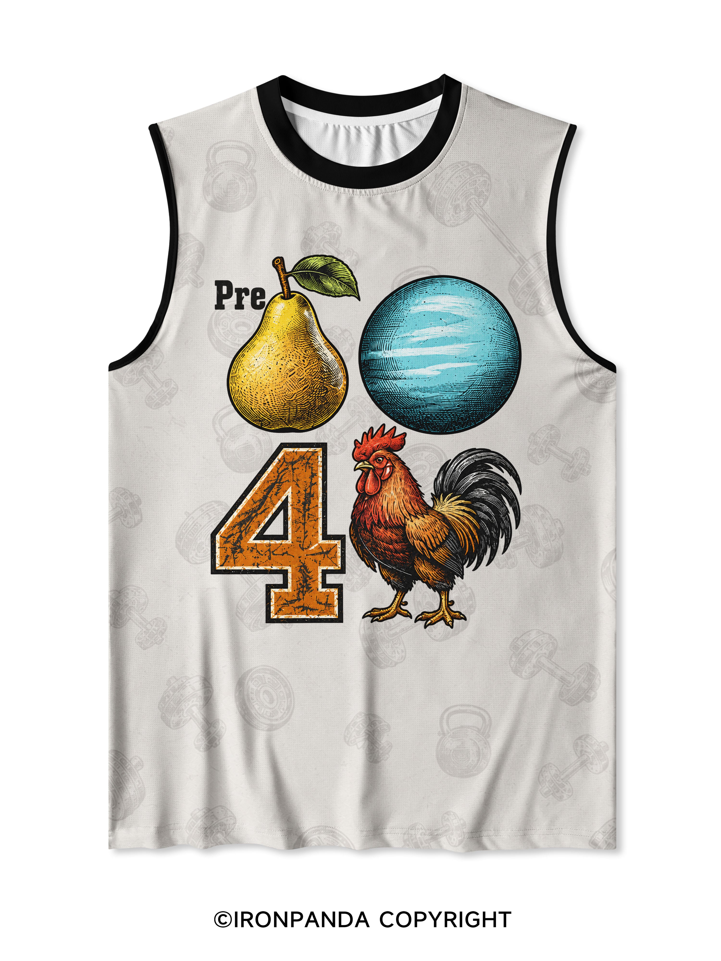 PREPARE Funny Gym Rooster Quick-Dry Mesh Tank