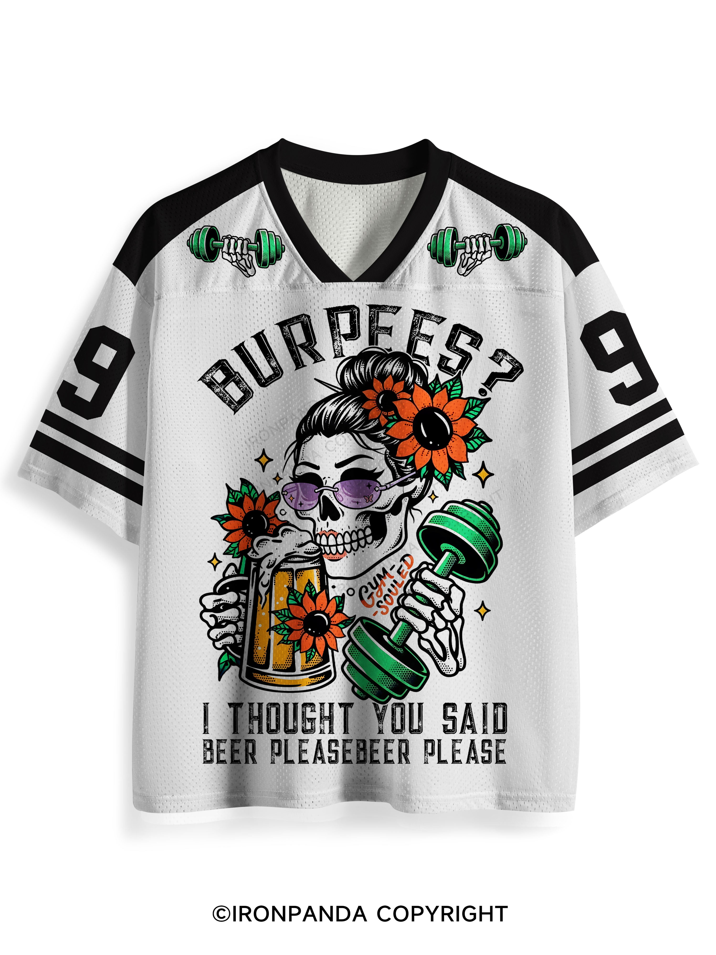BURPEES ？I THOUGHT YOU SAID BEER PLEASE Mesh Jersey