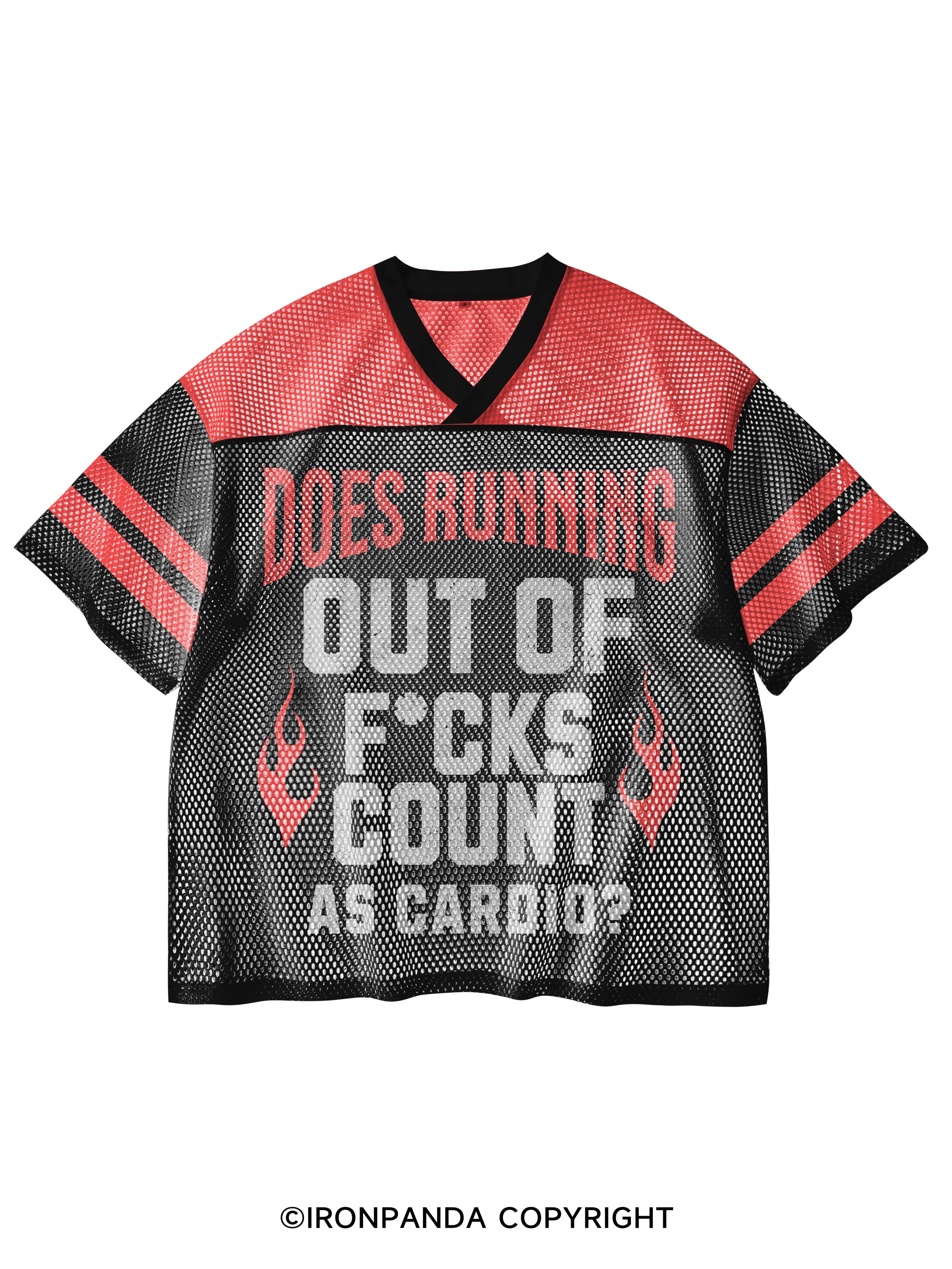 does running out fuck count as cardio Tired V-Neck Open Hole Mesh Top