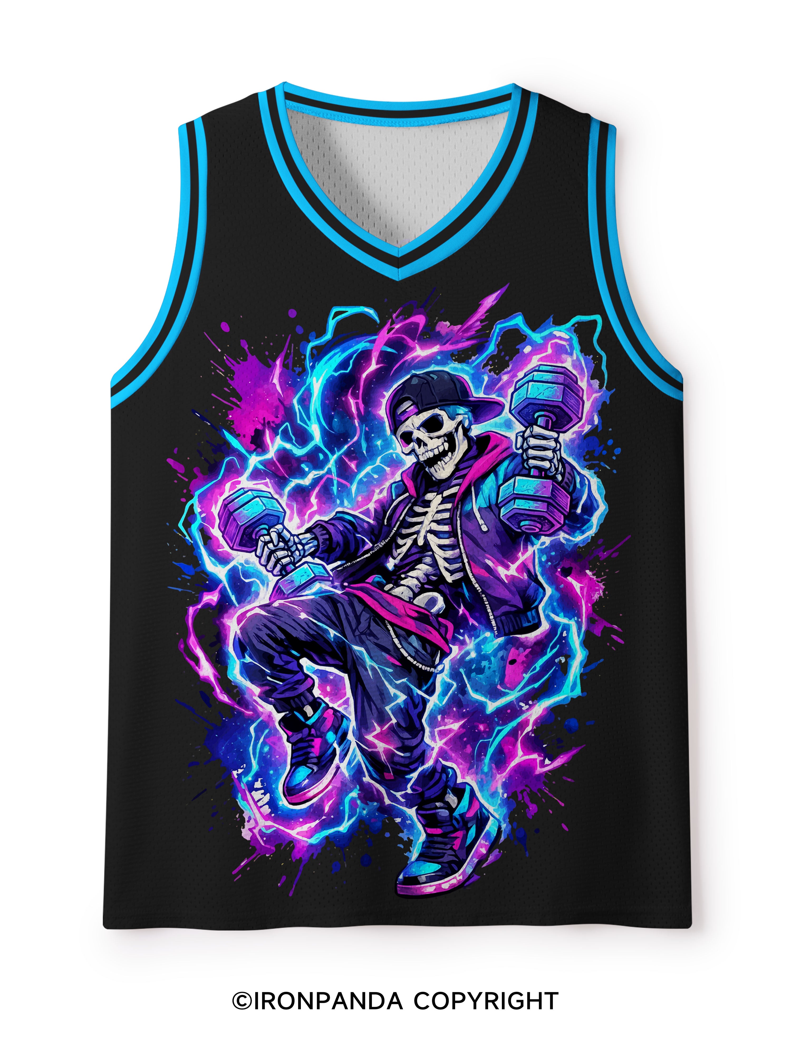 Weightlifting Skull Mesh Tank Top
