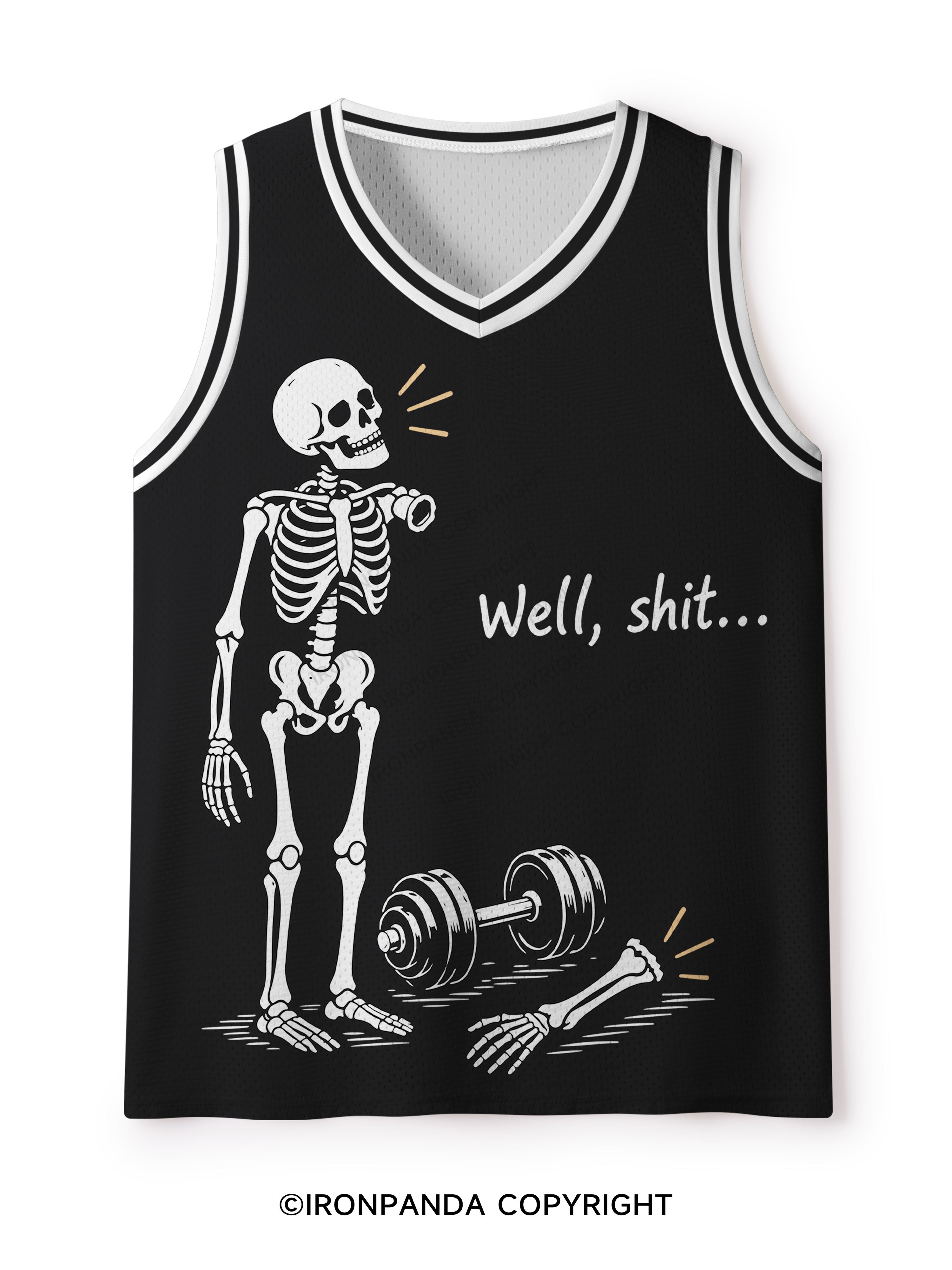 Well Shit Skeleton Mesh Tank Top
