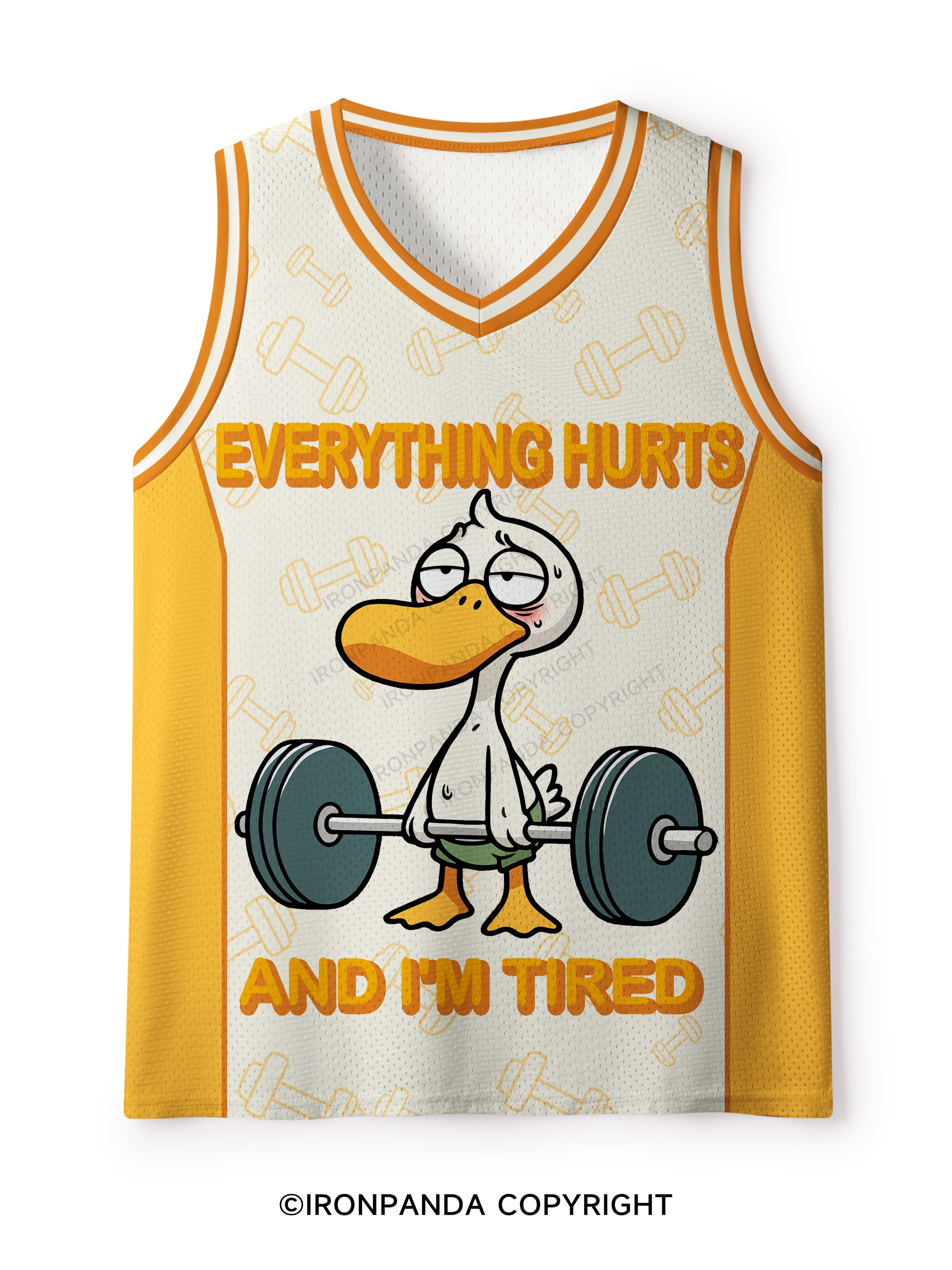 everything hurt and i am tired duck Mesh Tank Top
