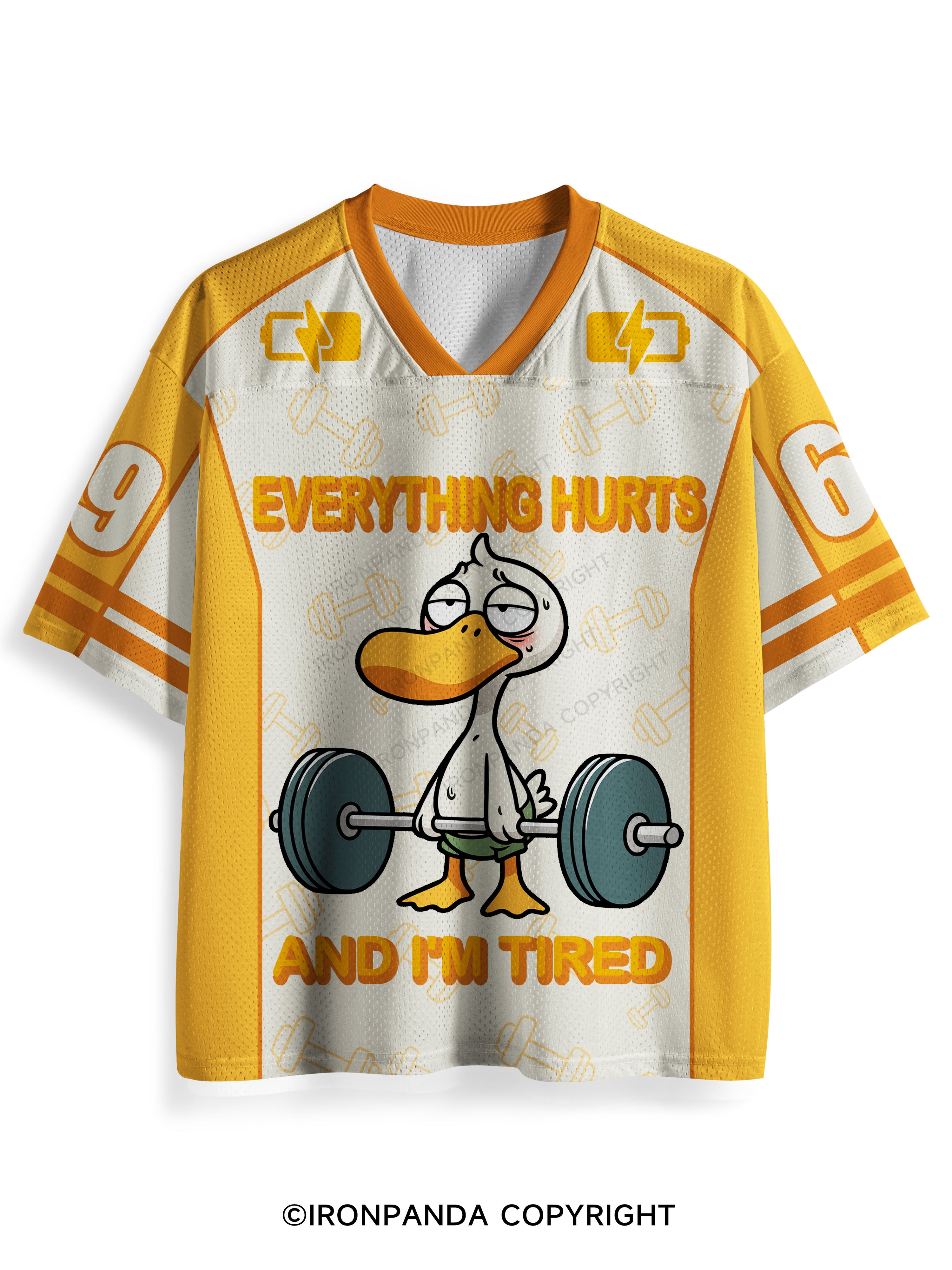everything hurt and i am tired duck Mesh Jersey