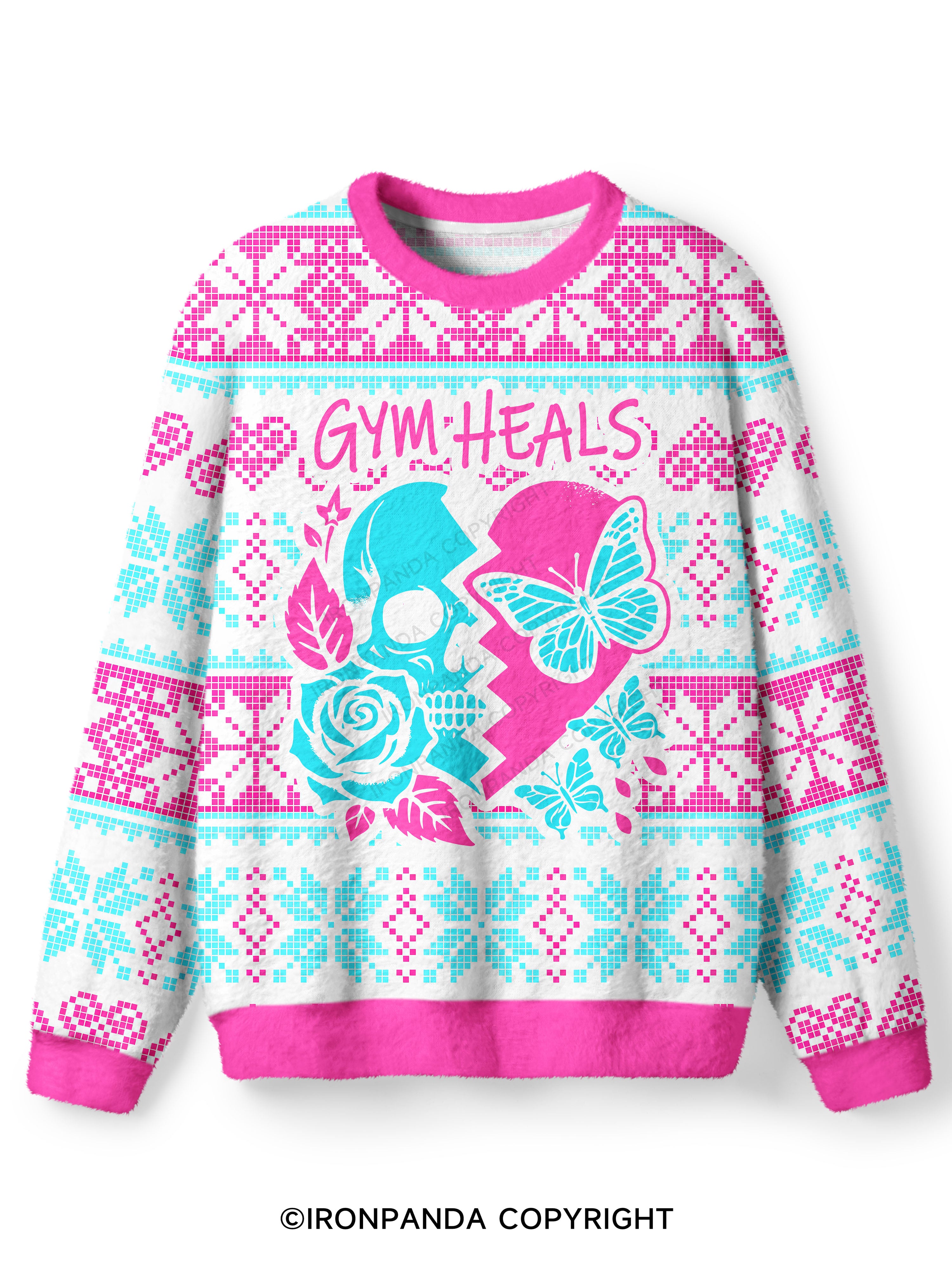 gym heals Ugly Fuzzy Fleece Sweater