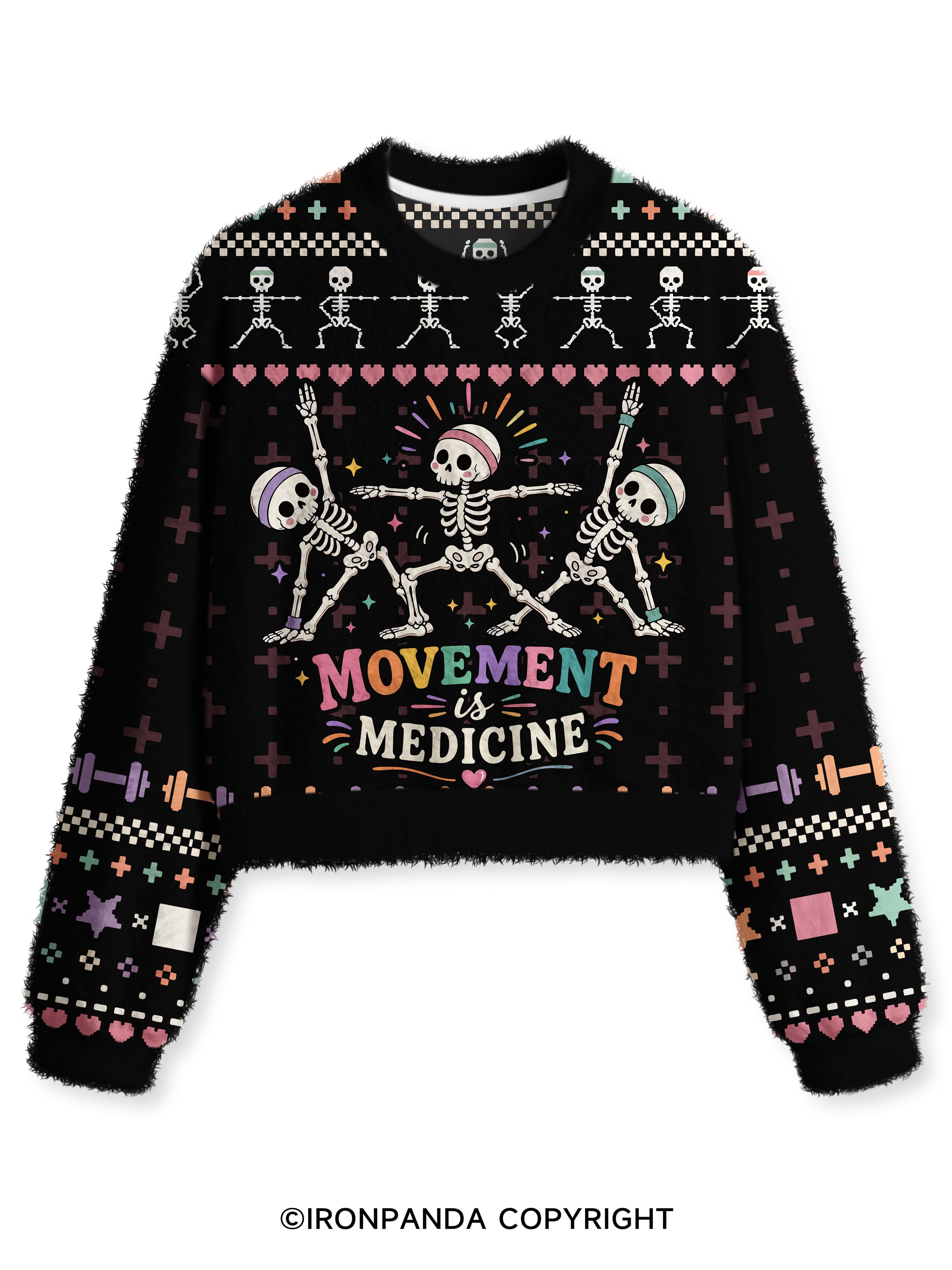 Movement Is Medicine Fuzzy Fleece Crop Sweater