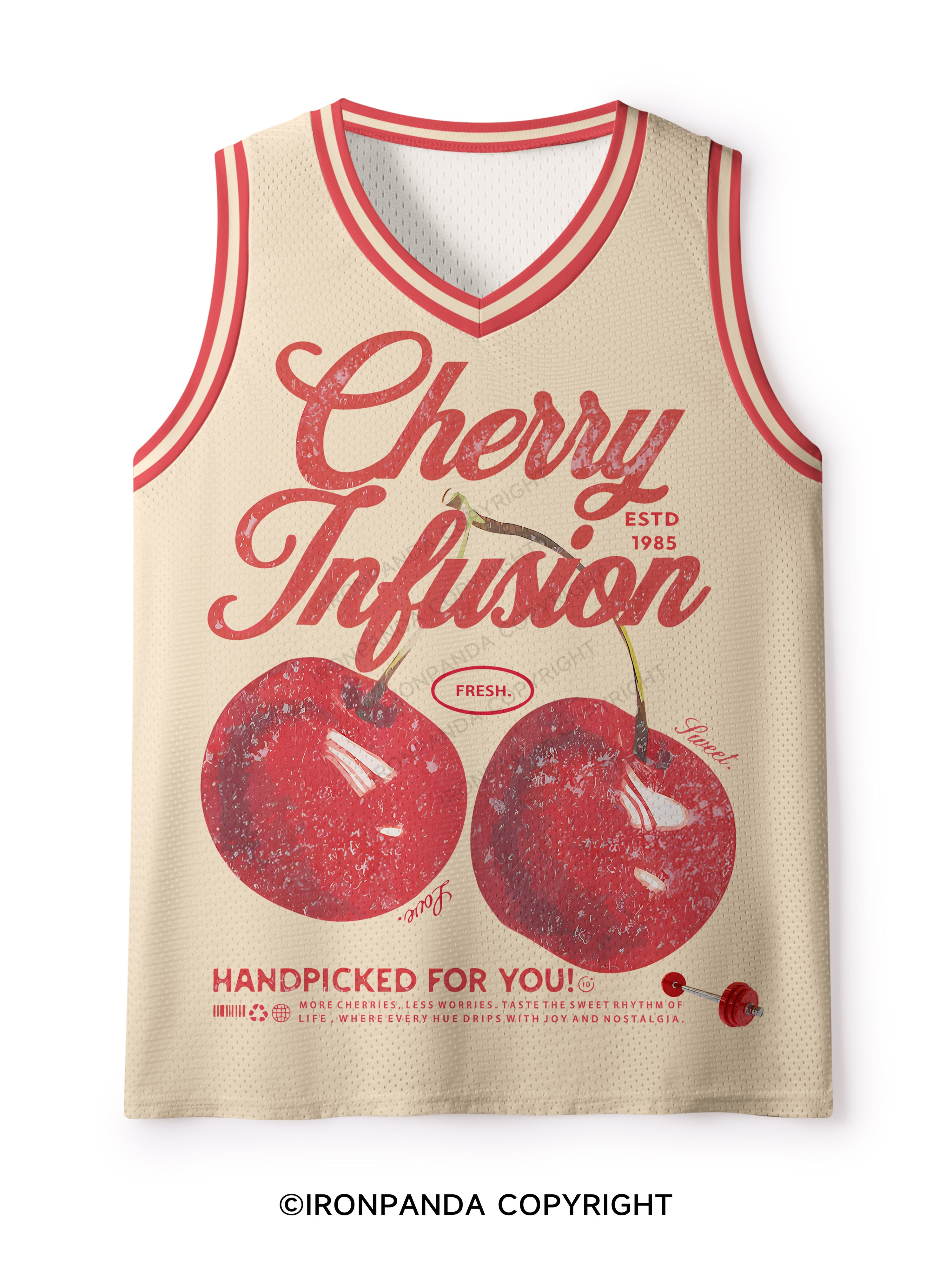 Cherry Infusion Mesh Tank Top